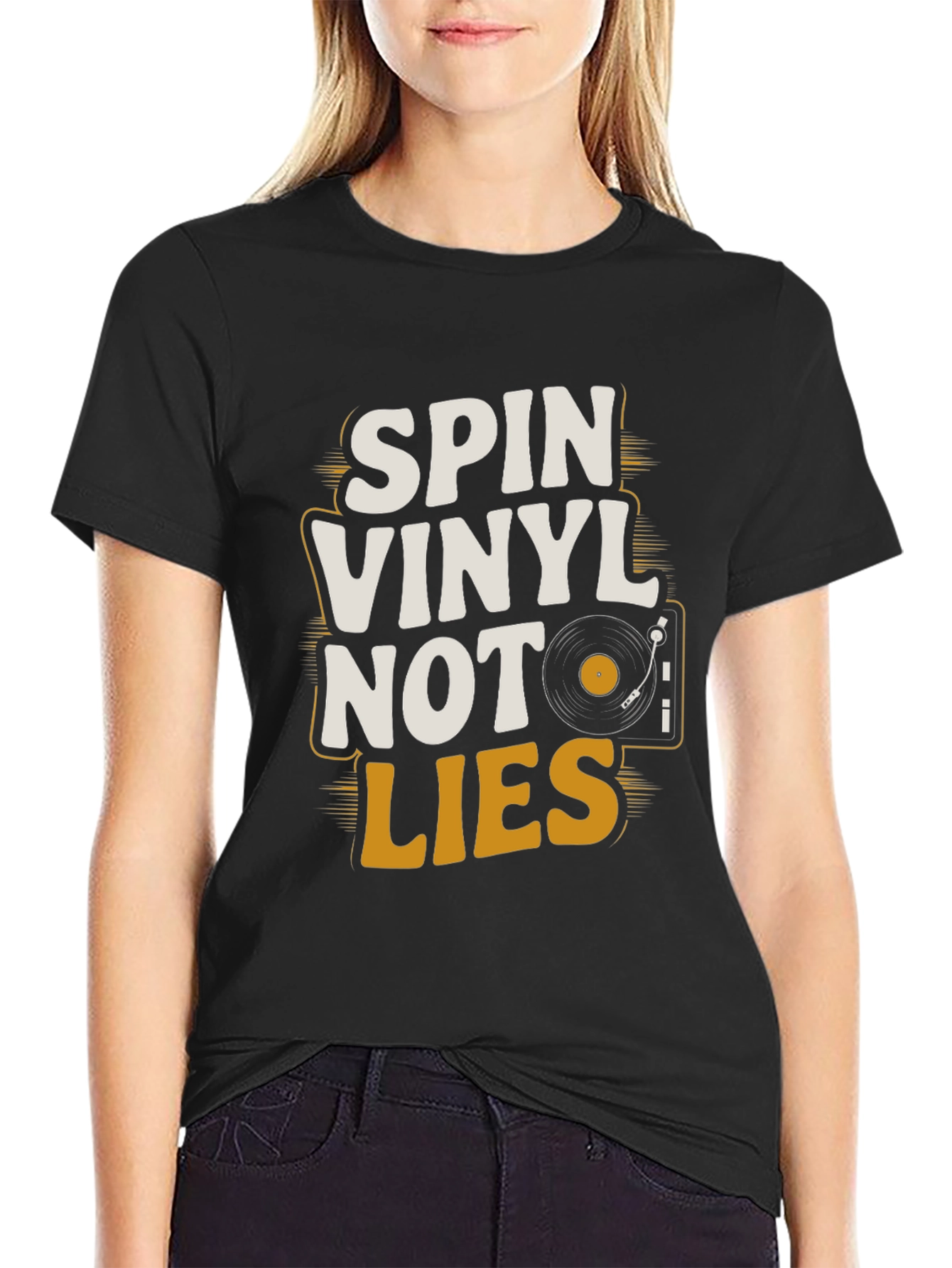 Spin Vinyl Not Lies Graphic Tee