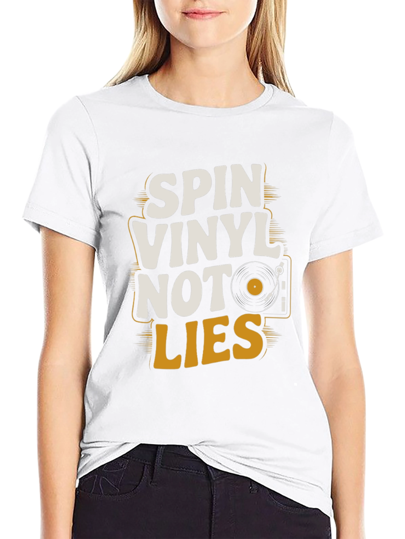 Spin Vinyl Not Lies Graphic Tee