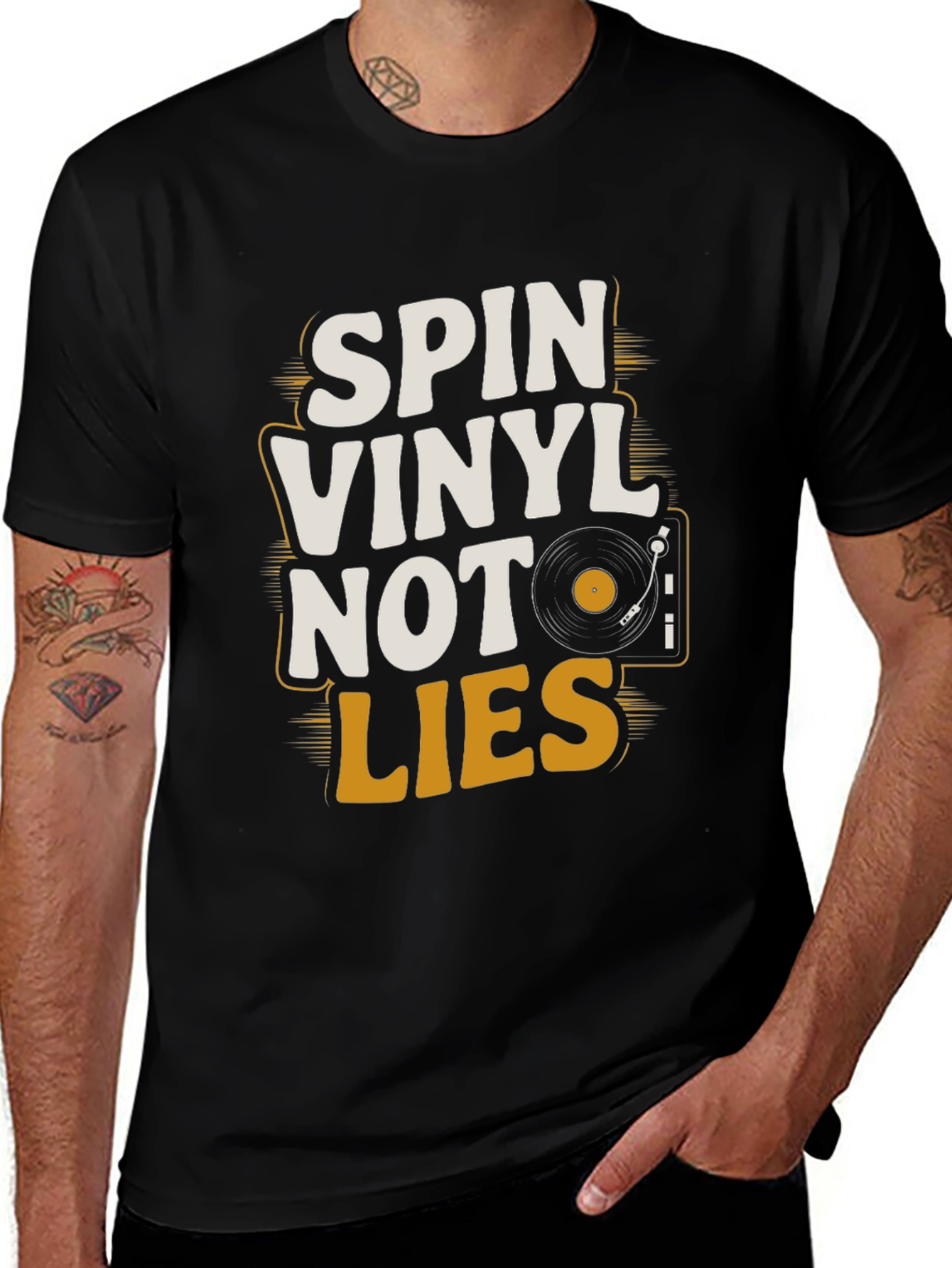 Spin Vinyl Not Lies Graphic Tee