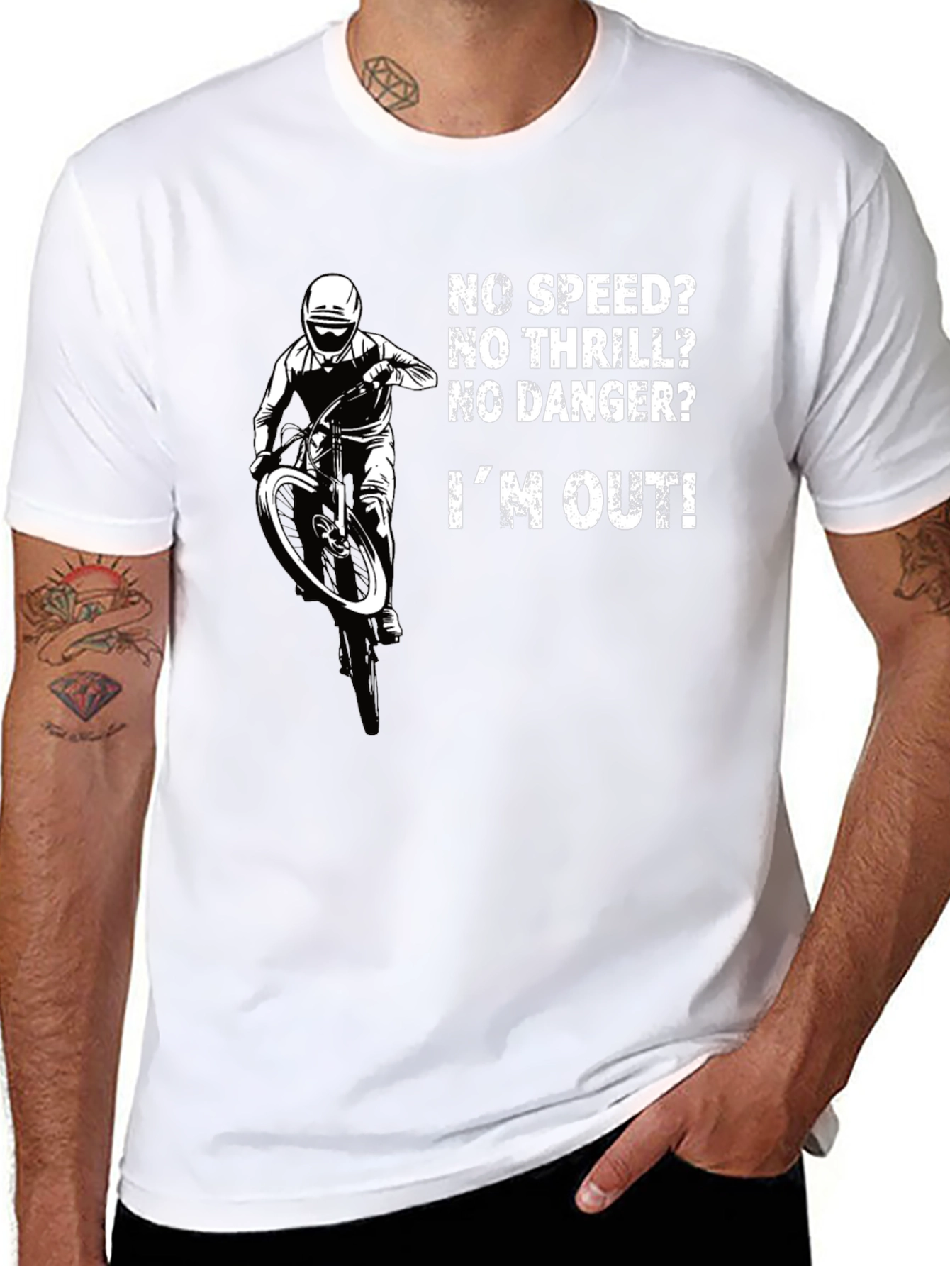 No Speed No Thrill Biker T-Shirt