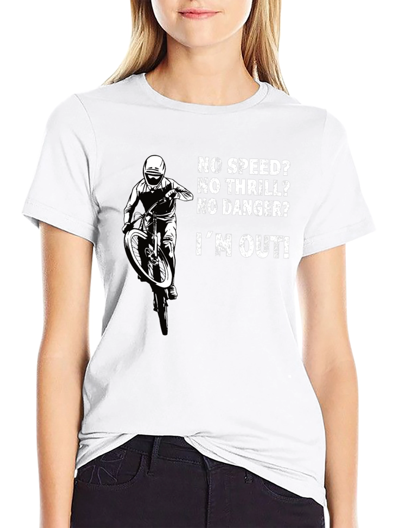 No Speed No Thrill Biker T-Shirt
