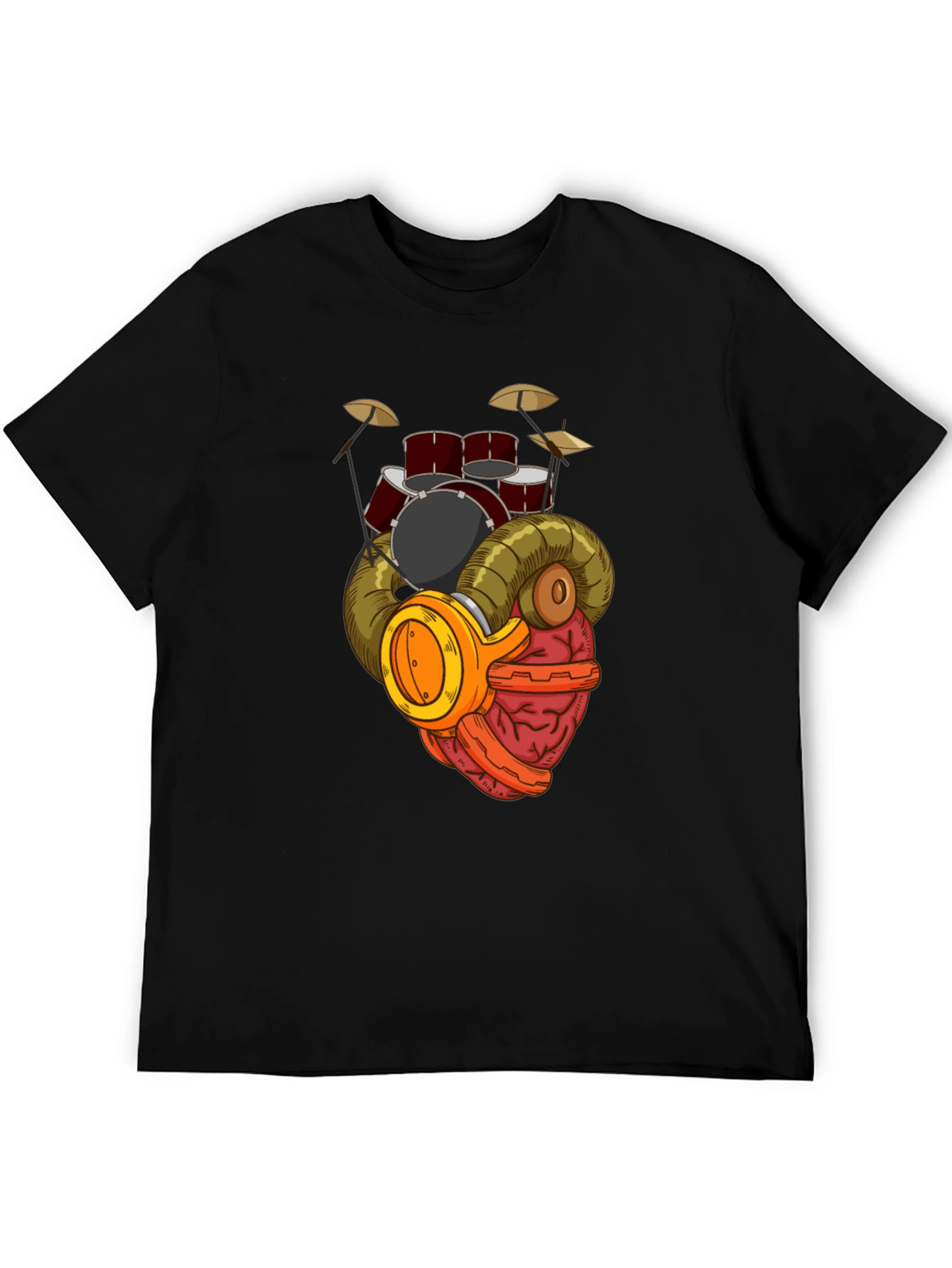 Drummer Brain T-Shirt - Music Lover Gift