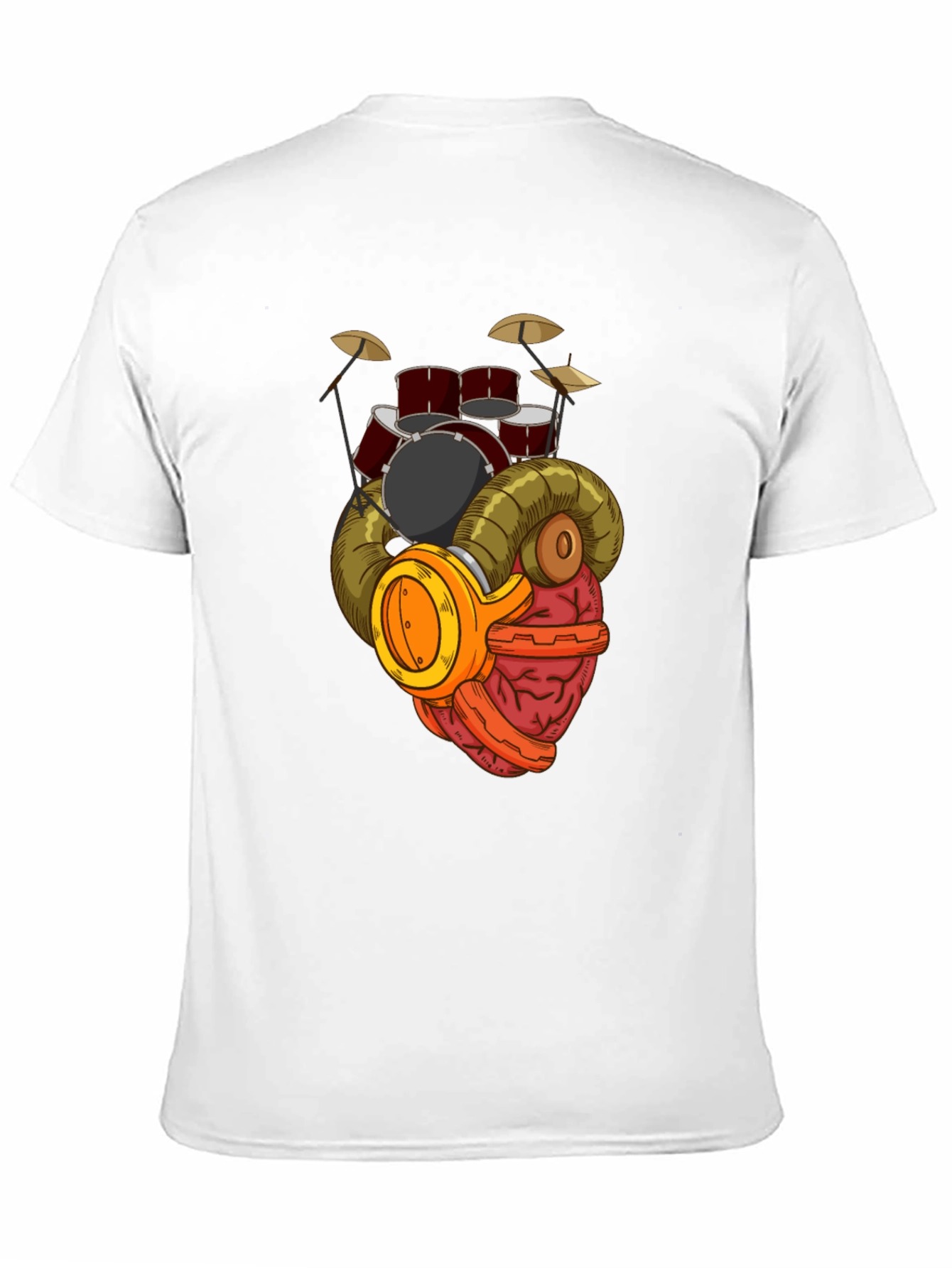 Drummer Brain T-Shirt - Music Lover Gift