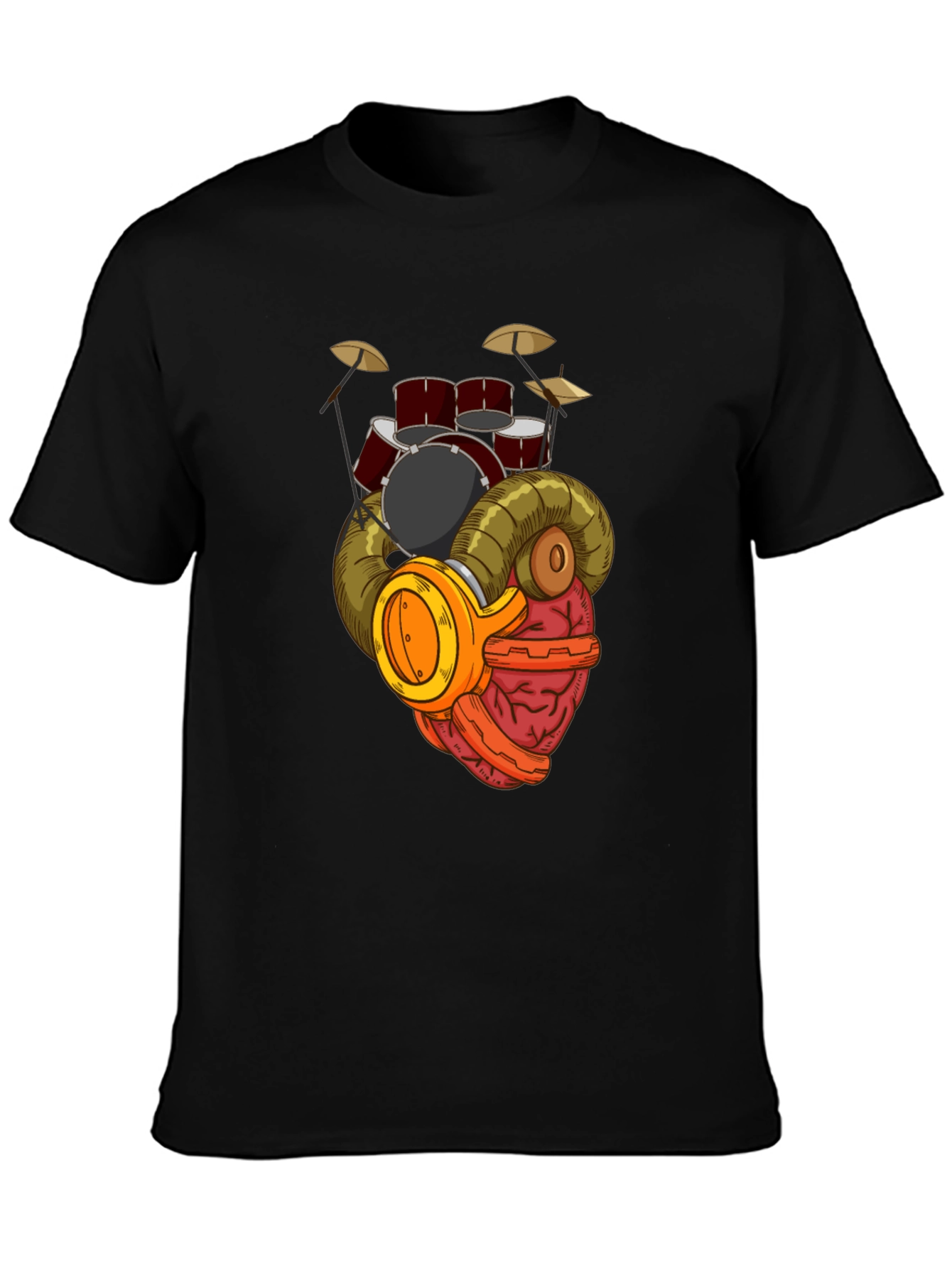 Drummer Brain T-Shirt - Music Lover Gift