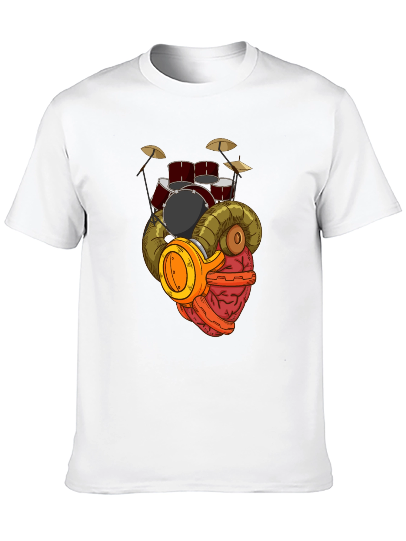 Drummer Brain T-Shirt - Music Lover Gift