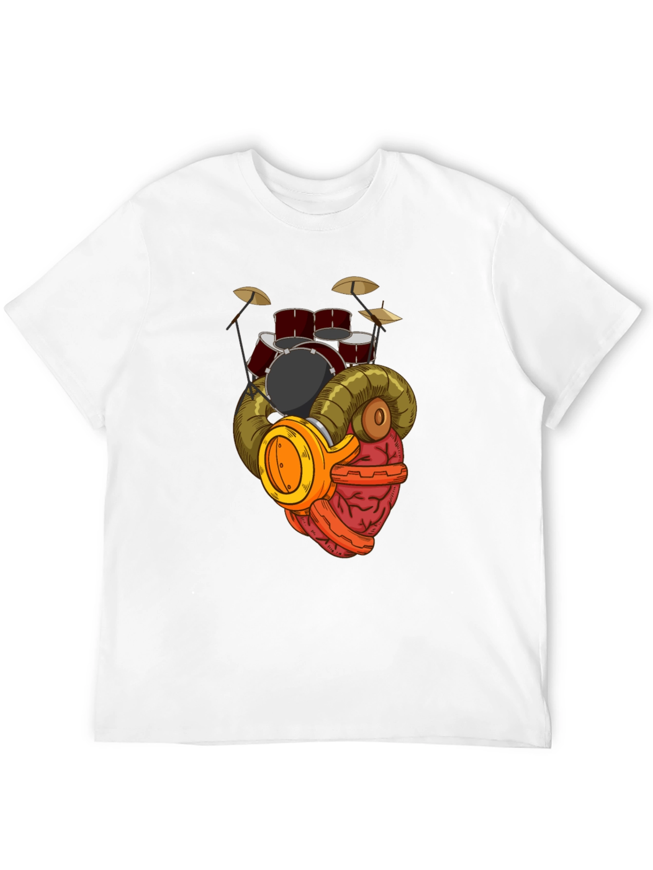 Drummer Brain T-Shirt - Music Lover Gift