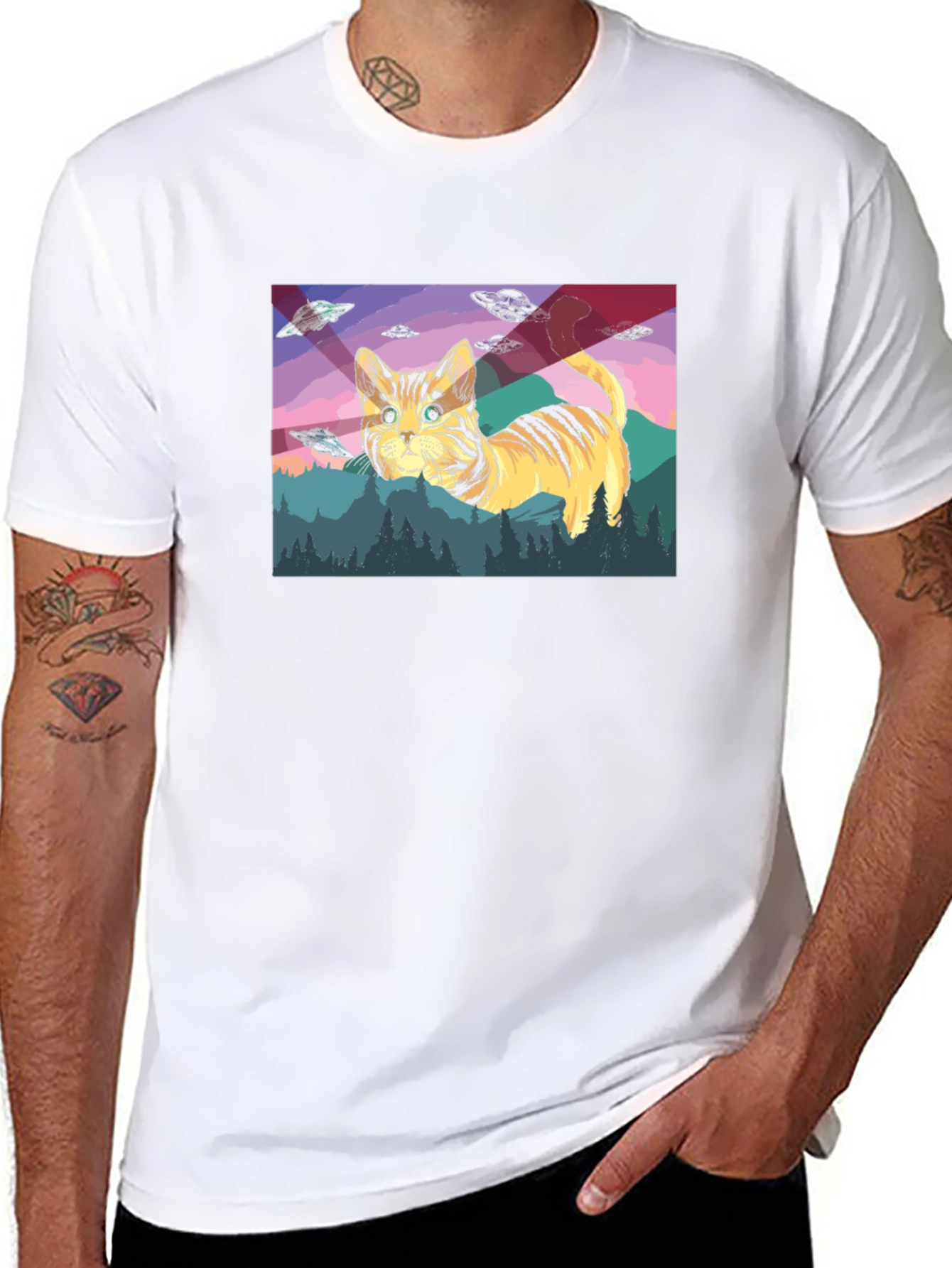 Cat UFO T-Shirt