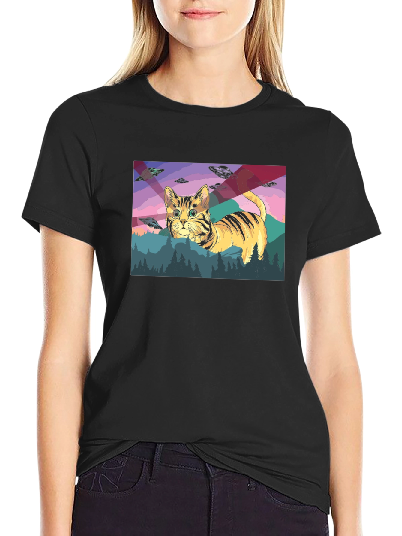 Cat UFO T-Shirt