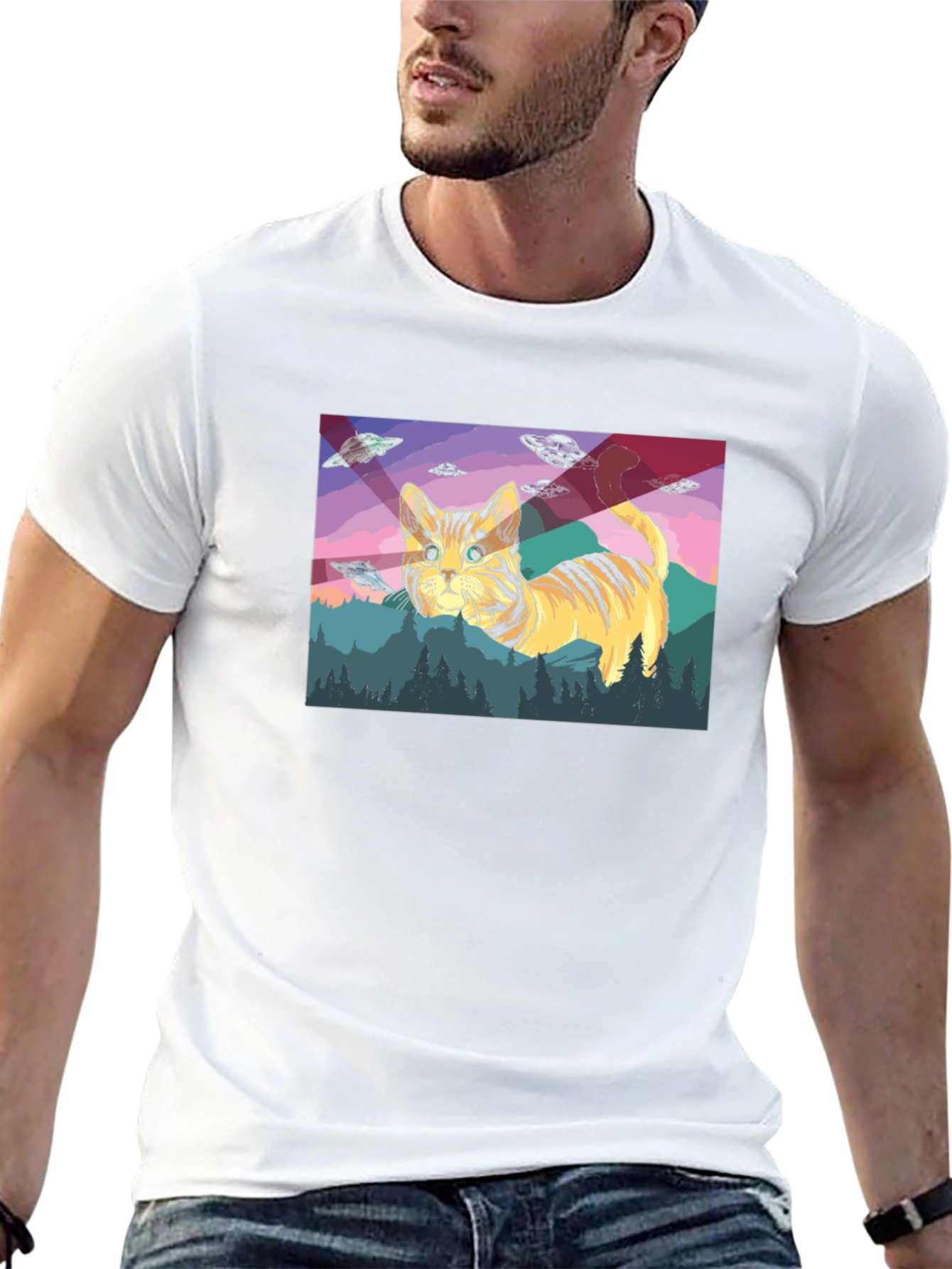Cat UFO T-Shirt