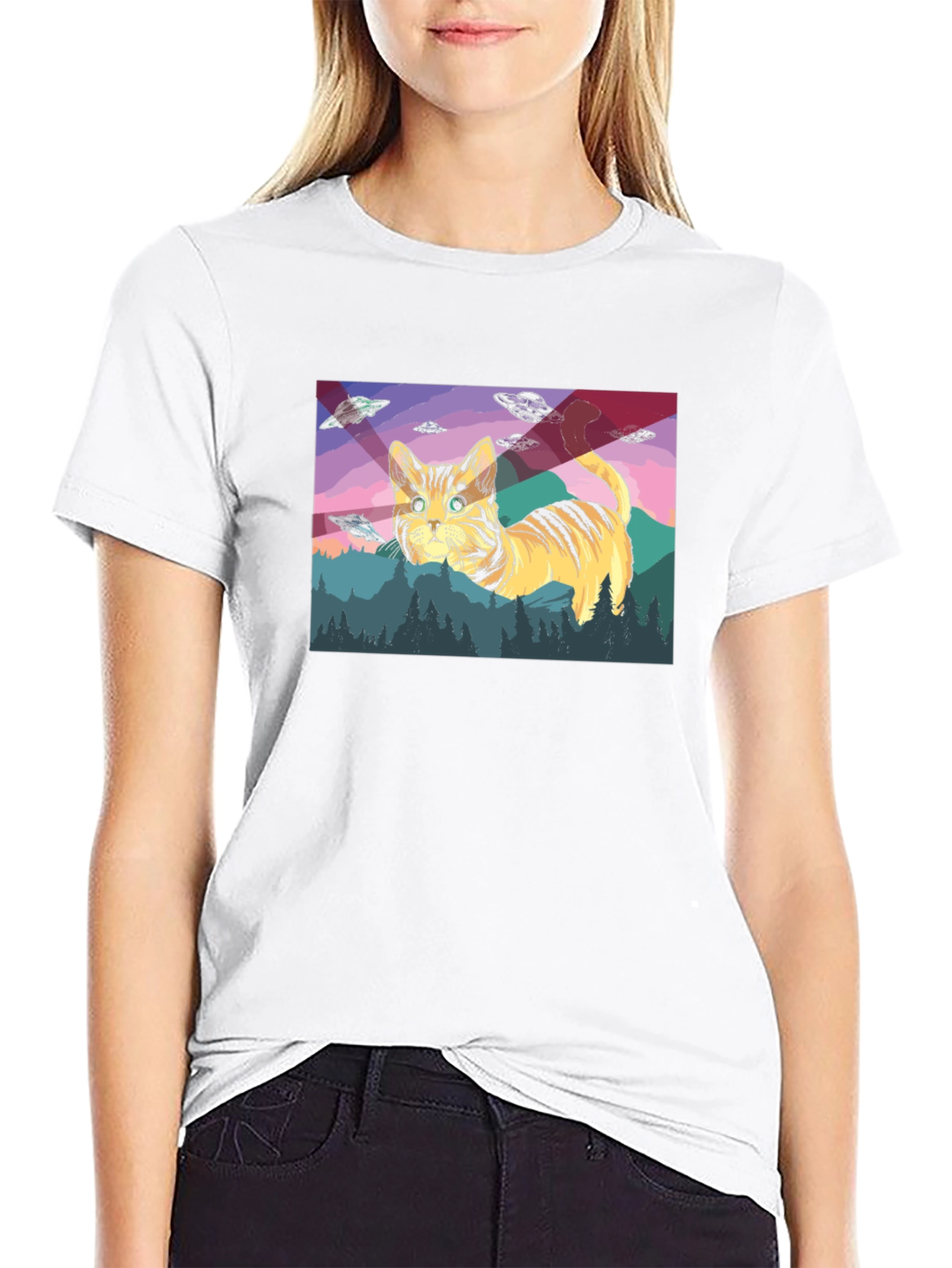 Cat UFO T-Shirt
