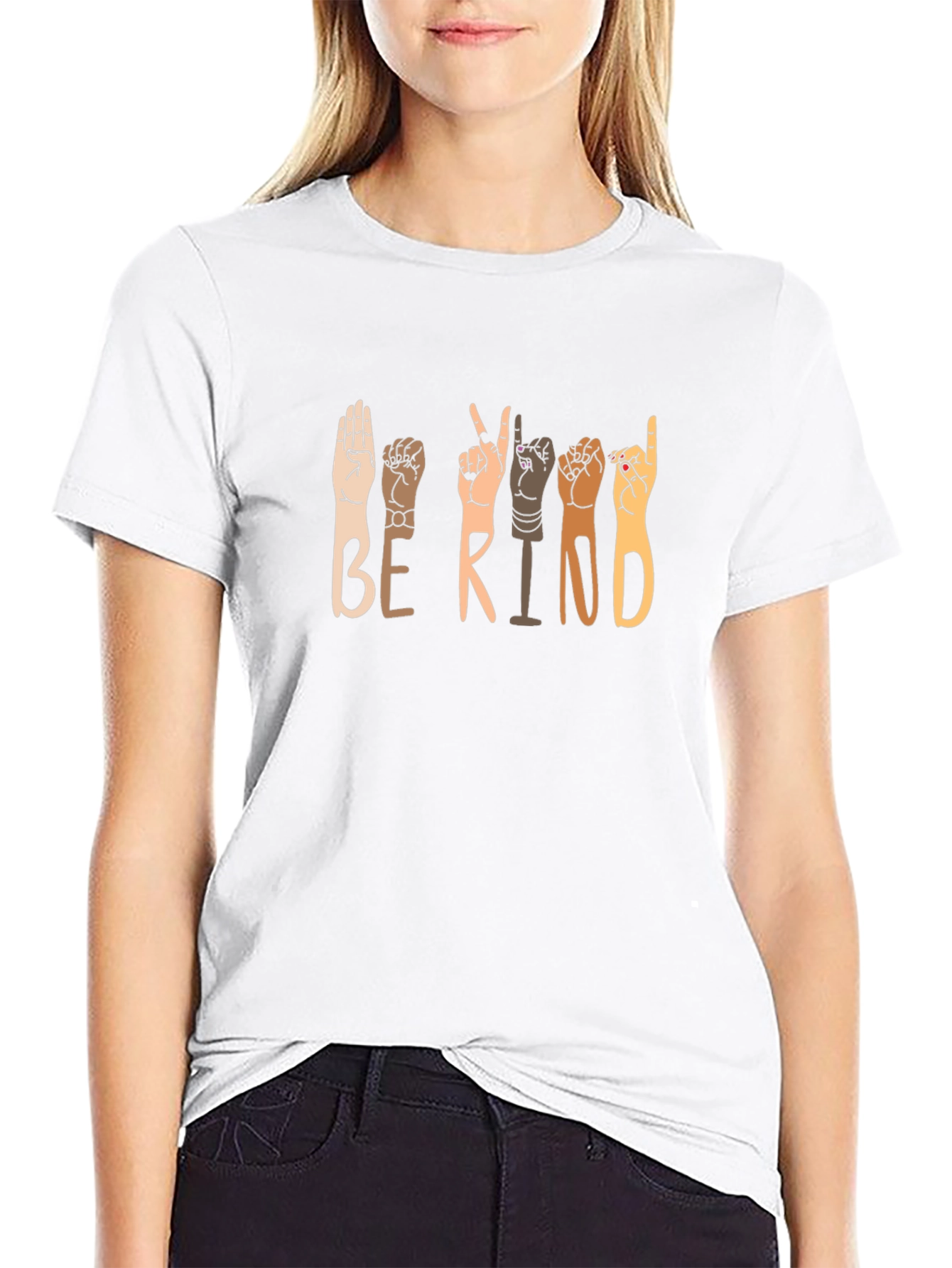 Be Kind Sign Language Graphic T-Shirt