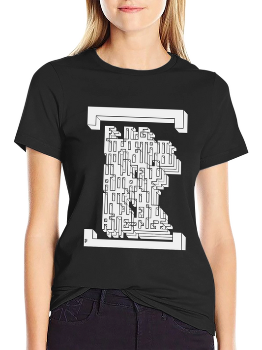 Abstract Maze Graphic T-Shirt