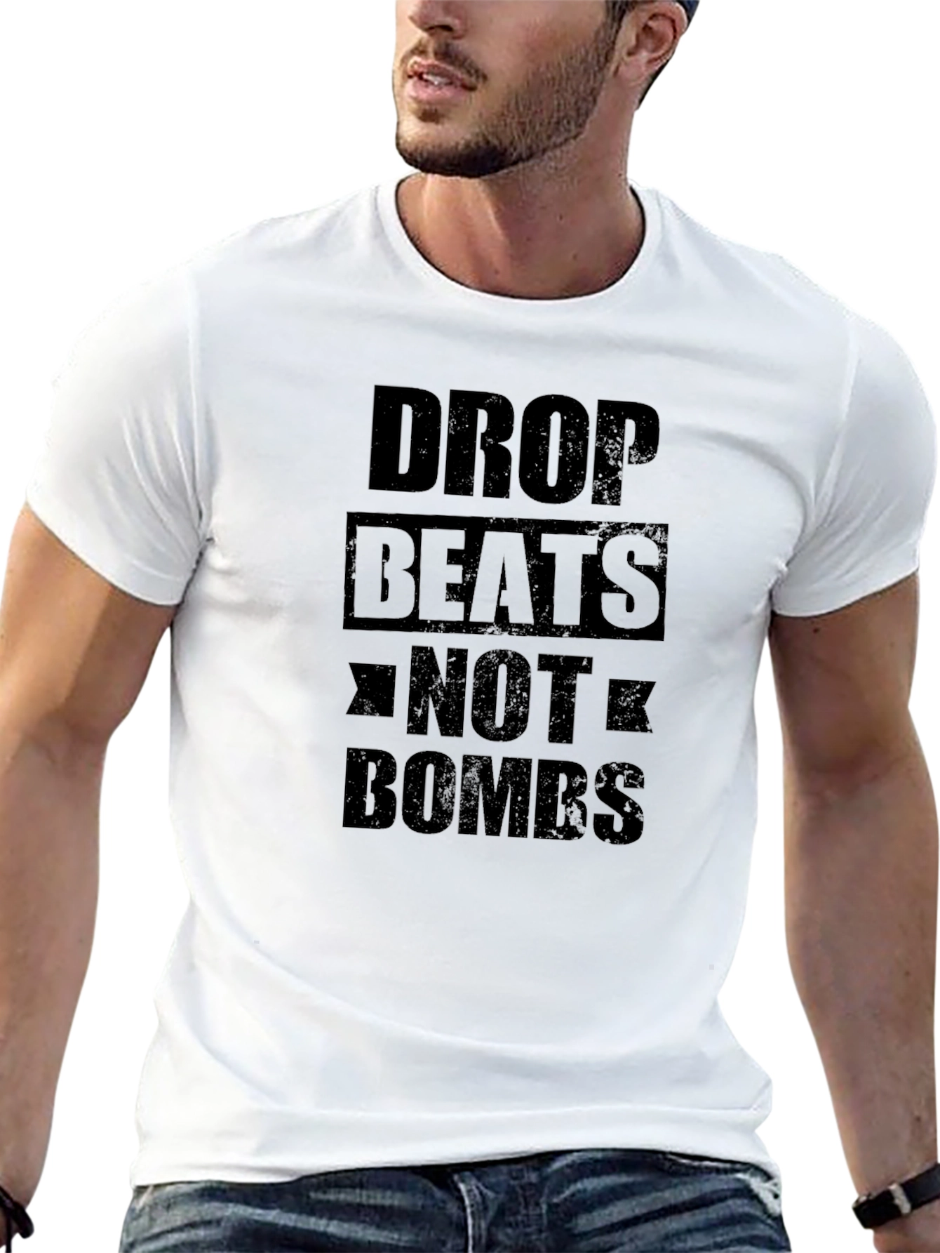 Drop Beats Not Bombs Black T-Shirt