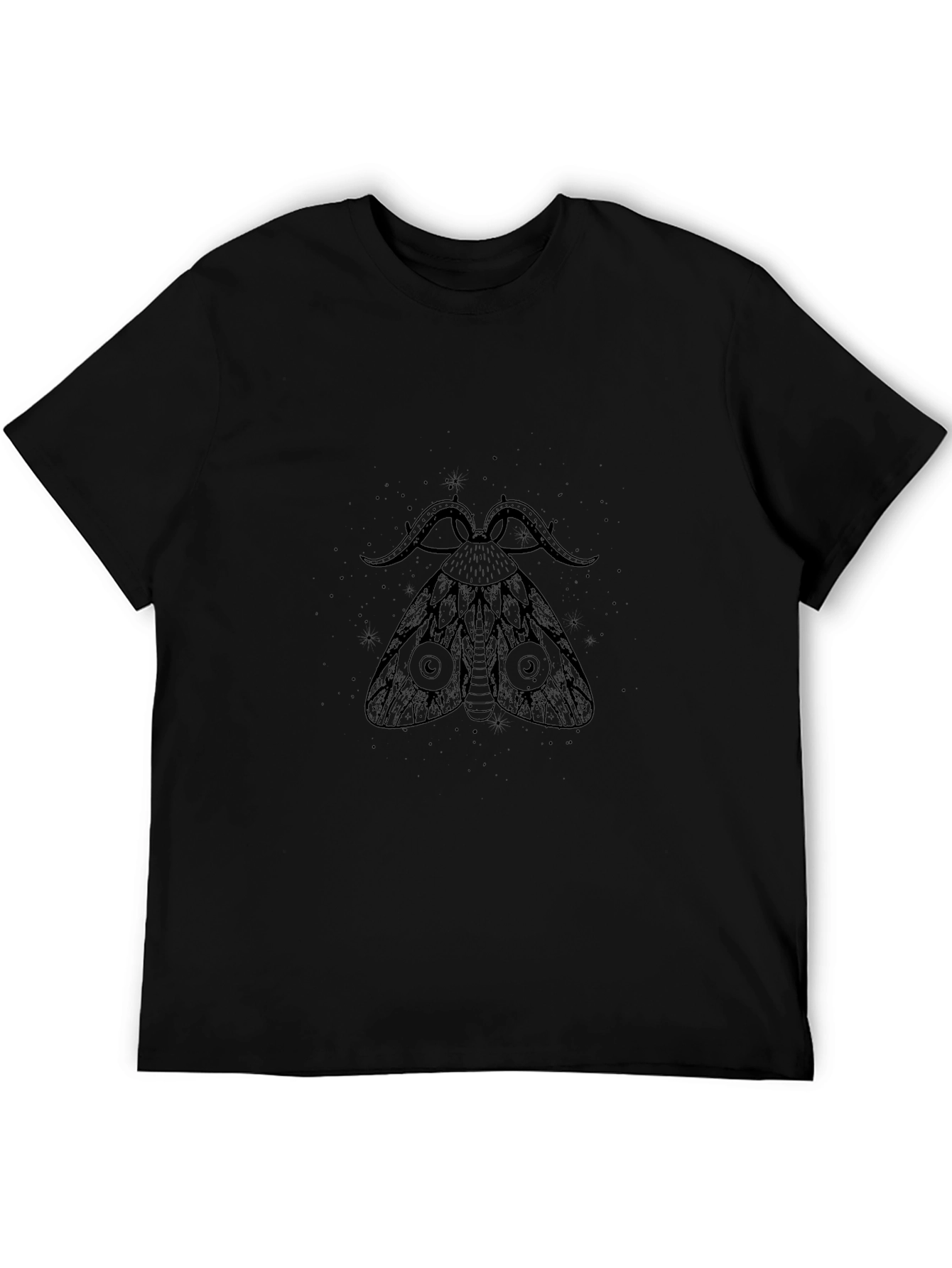 Moth Graphic Black T-Shirt