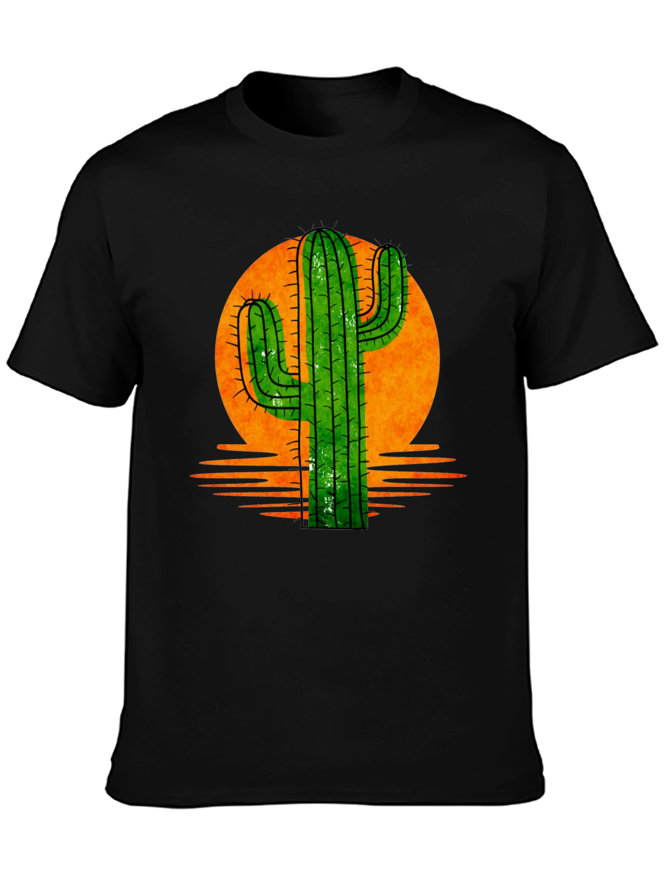 Cactus Sunset Graphic Tee - Desert Vibes