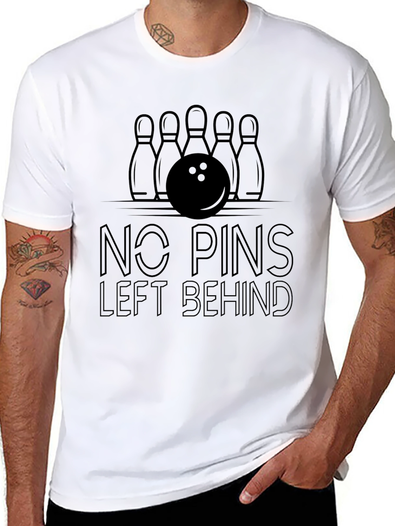 No Pins Left Behind Bowling T-Shirt