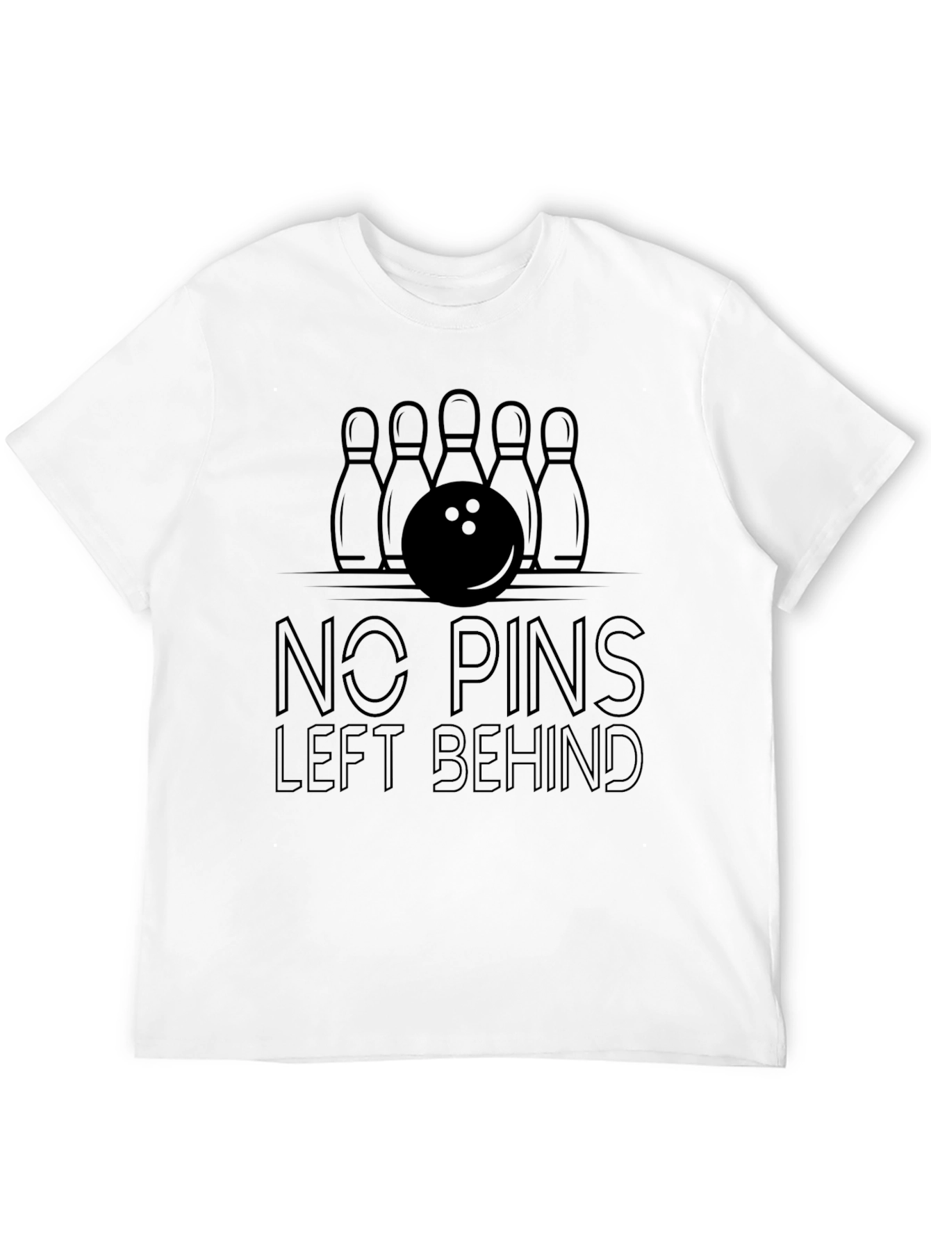 No Pins Left Behind Bowling T-Shirt