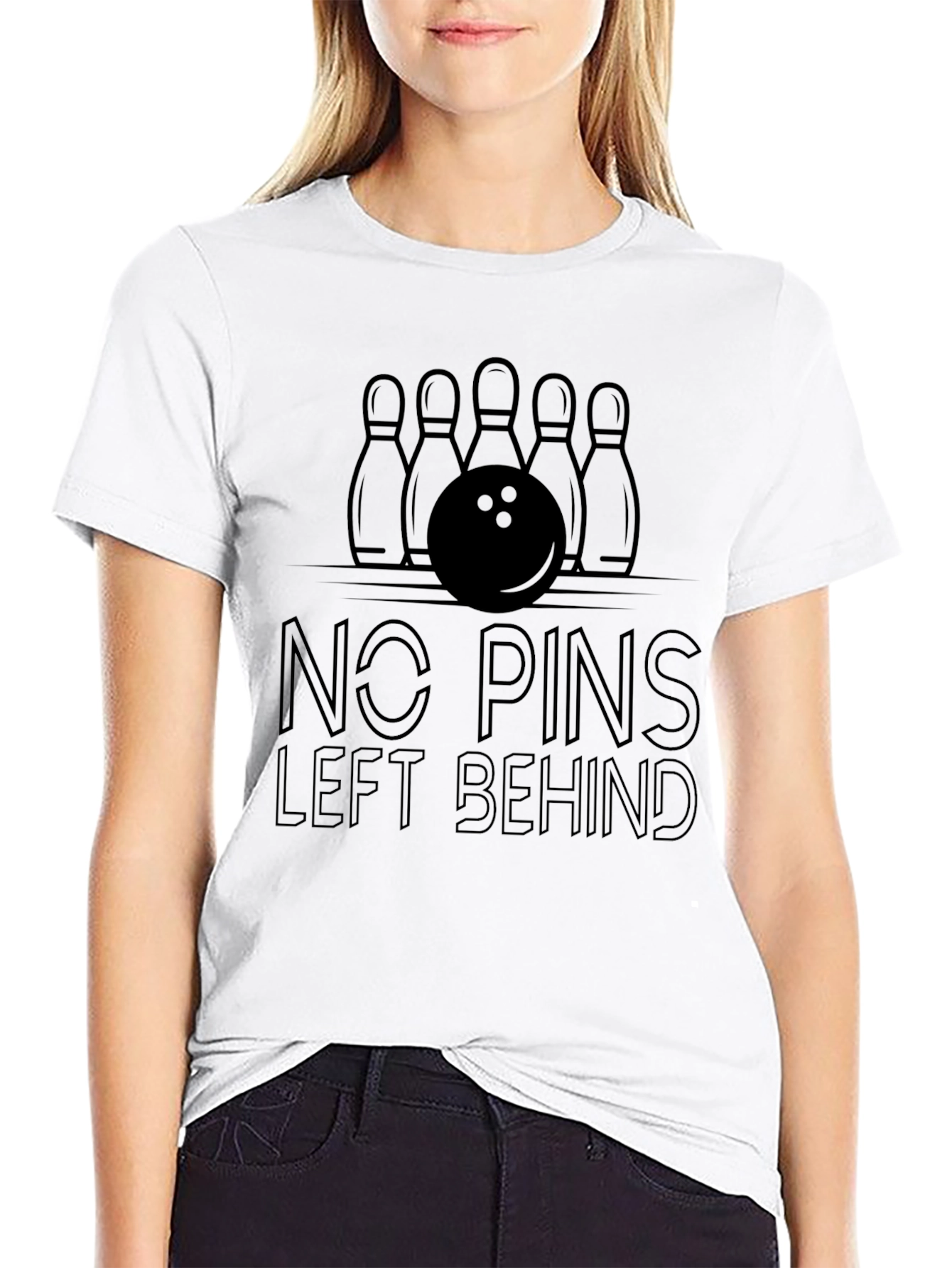 No Pins Left Behind Bowling T-Shirt