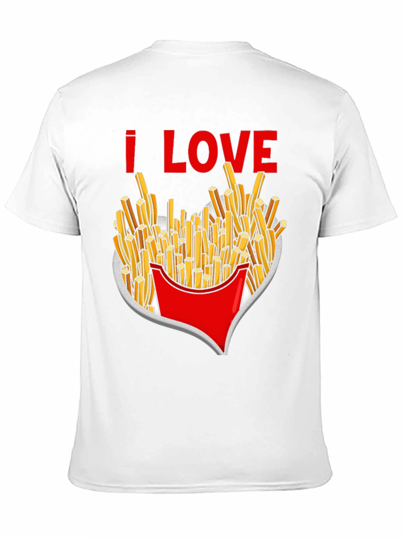 I Love French Fries T-Shirt Black Novelty Tee