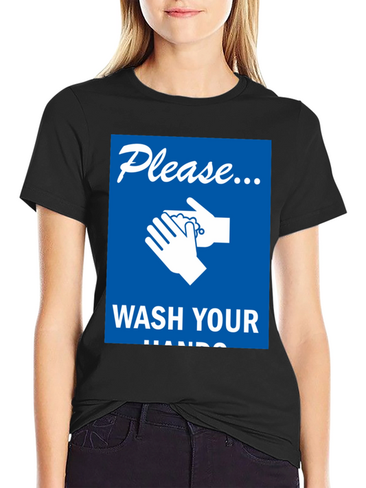 Wash Your Hands Graphic Tee - Black