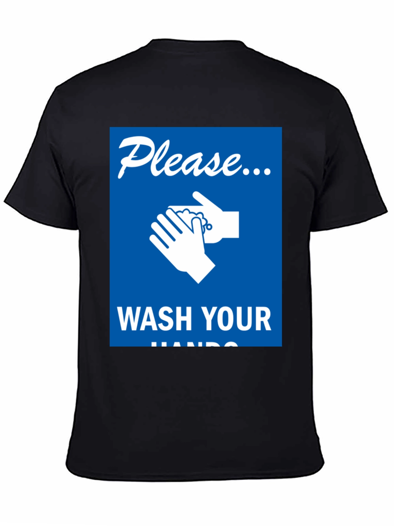 Wash Your Hands Graphic Tee - Black