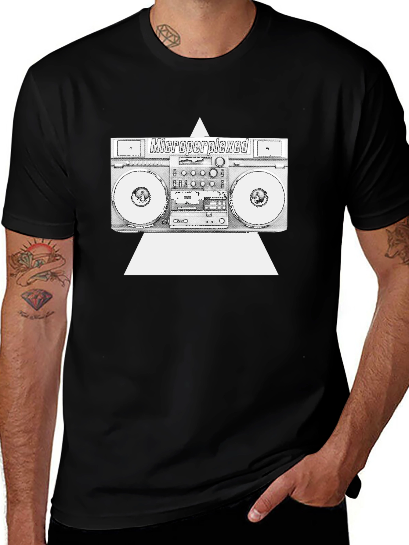 Microperplexed Boombox Graphic Tee - Black