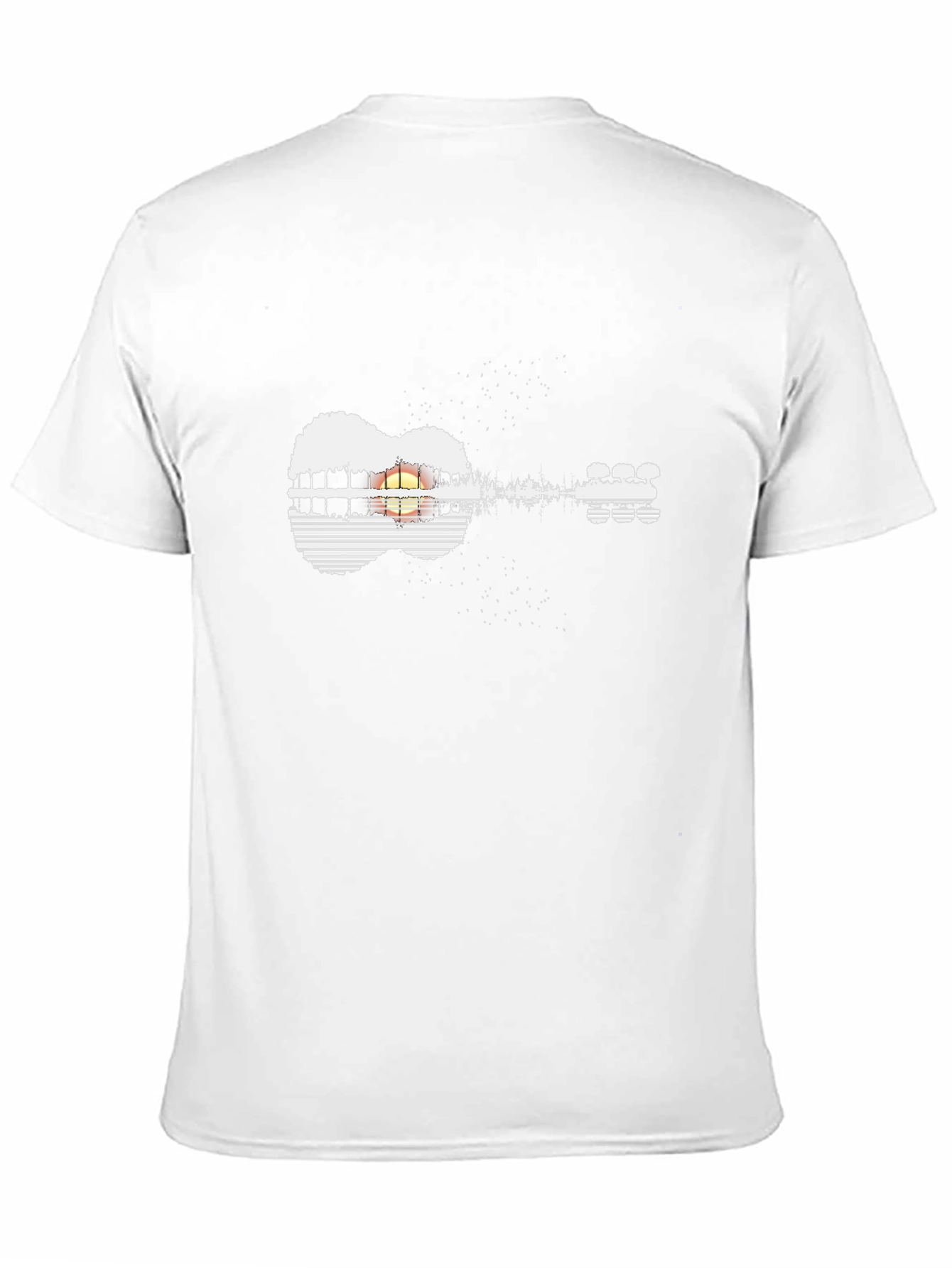 Guitar Sunset Graphic Tee - Black Unisex Shirt