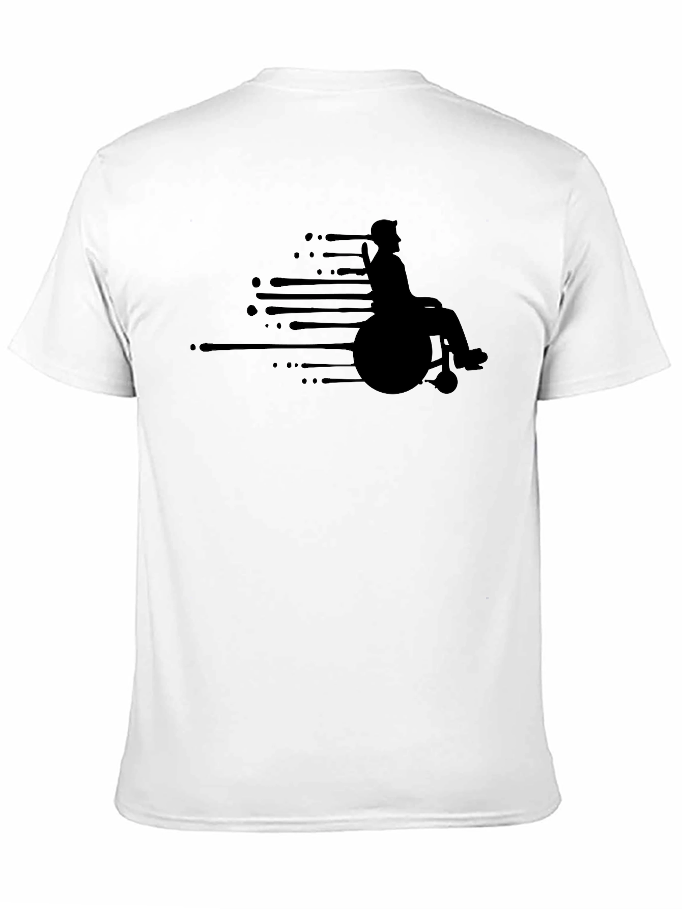 Wheelchair Racer Graphic Tee - Black Unisex T-Shirt