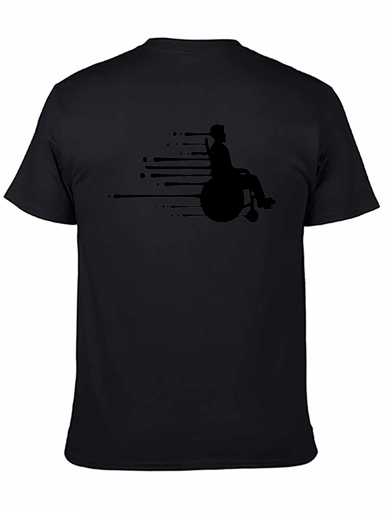 Wheelchair Racer Graphic Tee - Black Unisex T-Shirt