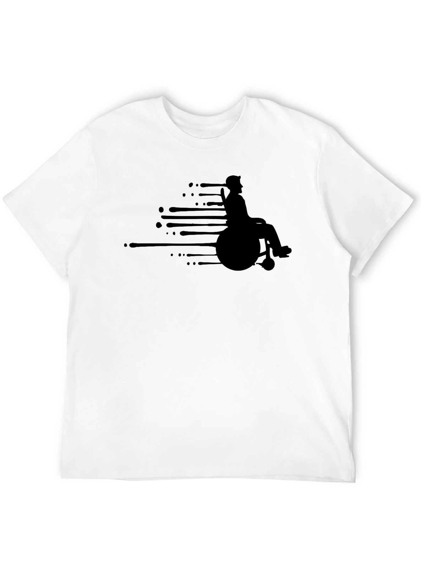 Wheelchair Racer Graphic Tee - Black Unisex T-Shirt