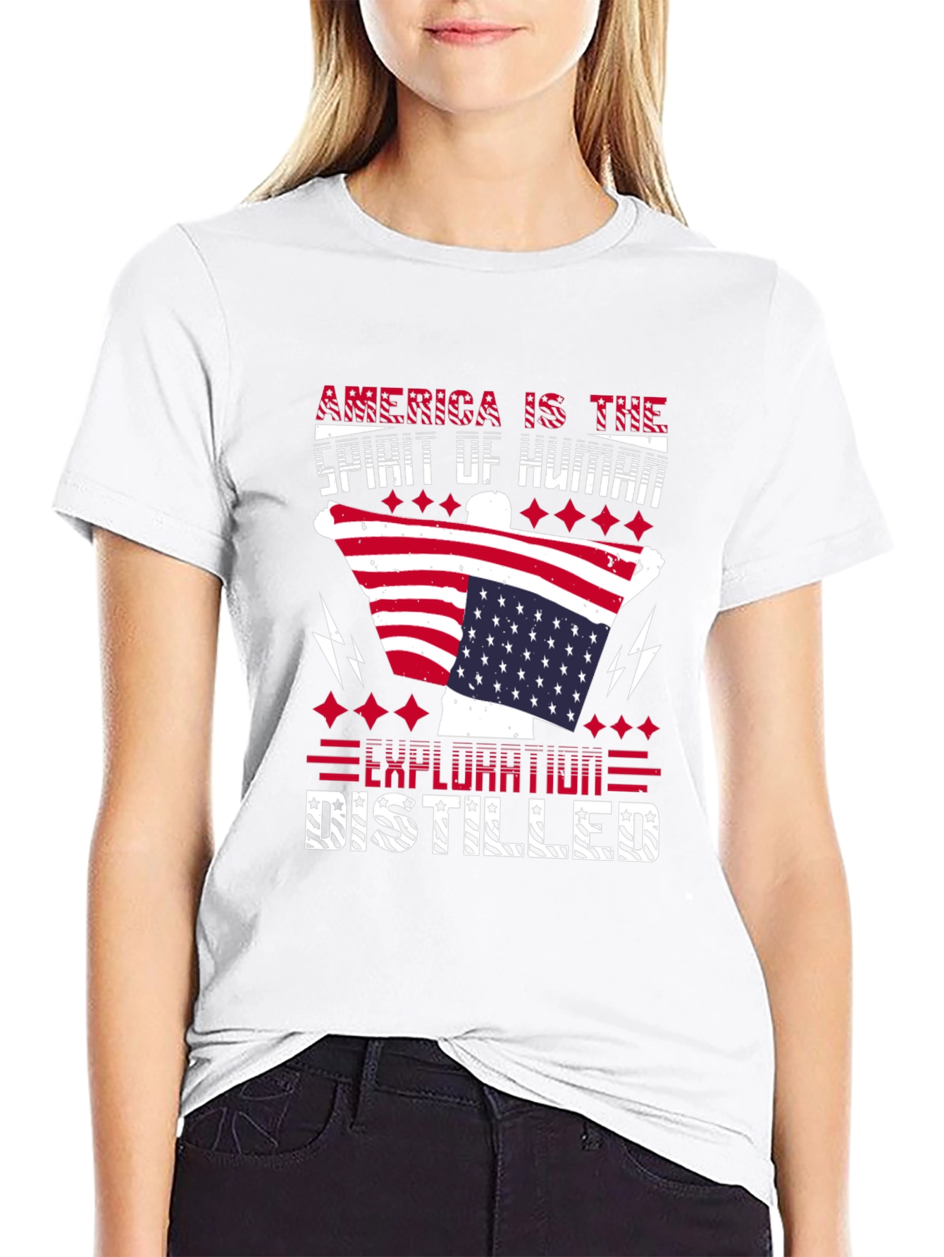 Patriotic America Exploration Distilled Graphic Tee