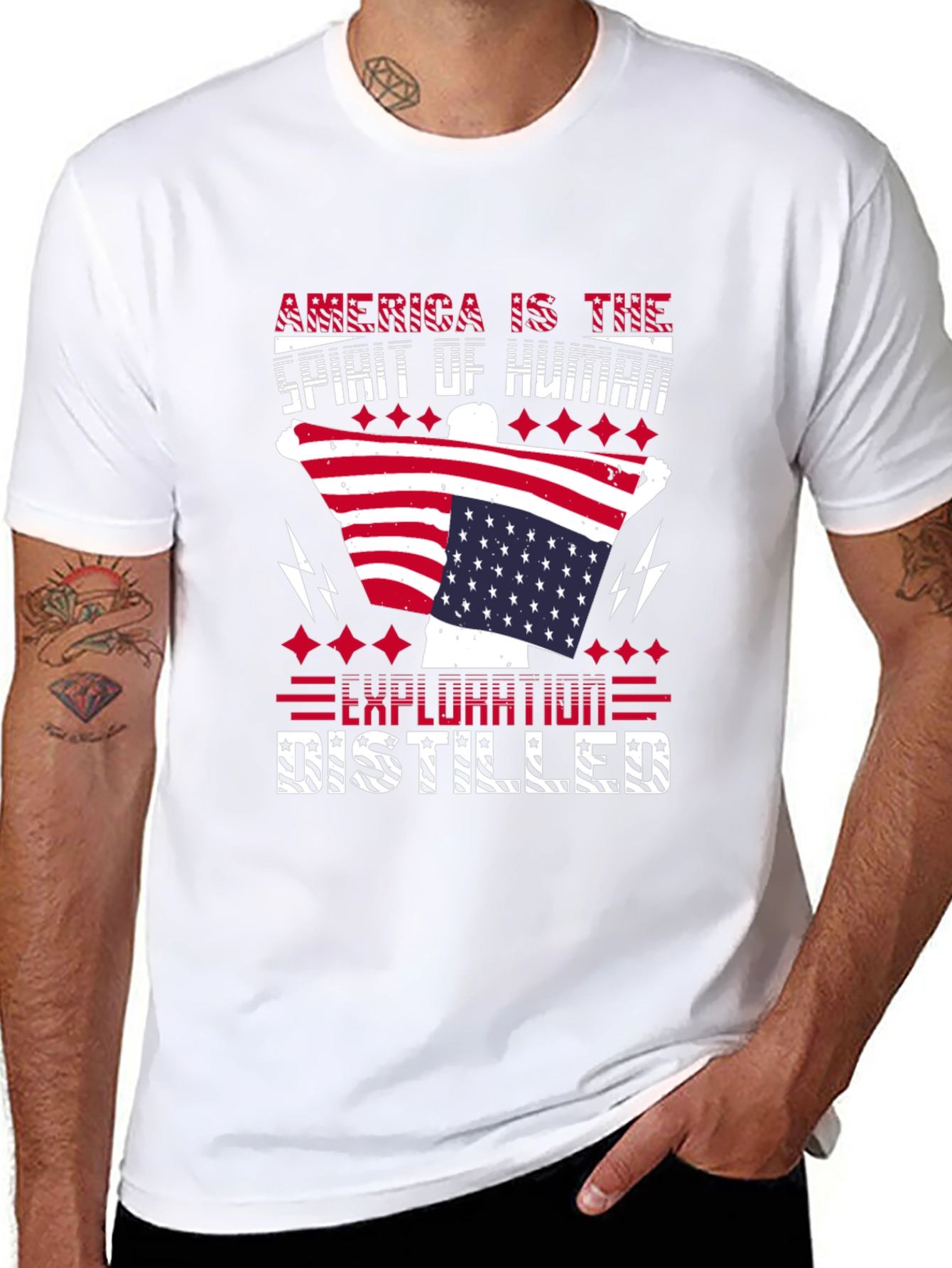 Patriotic America Exploration Distilled Graphic Tee