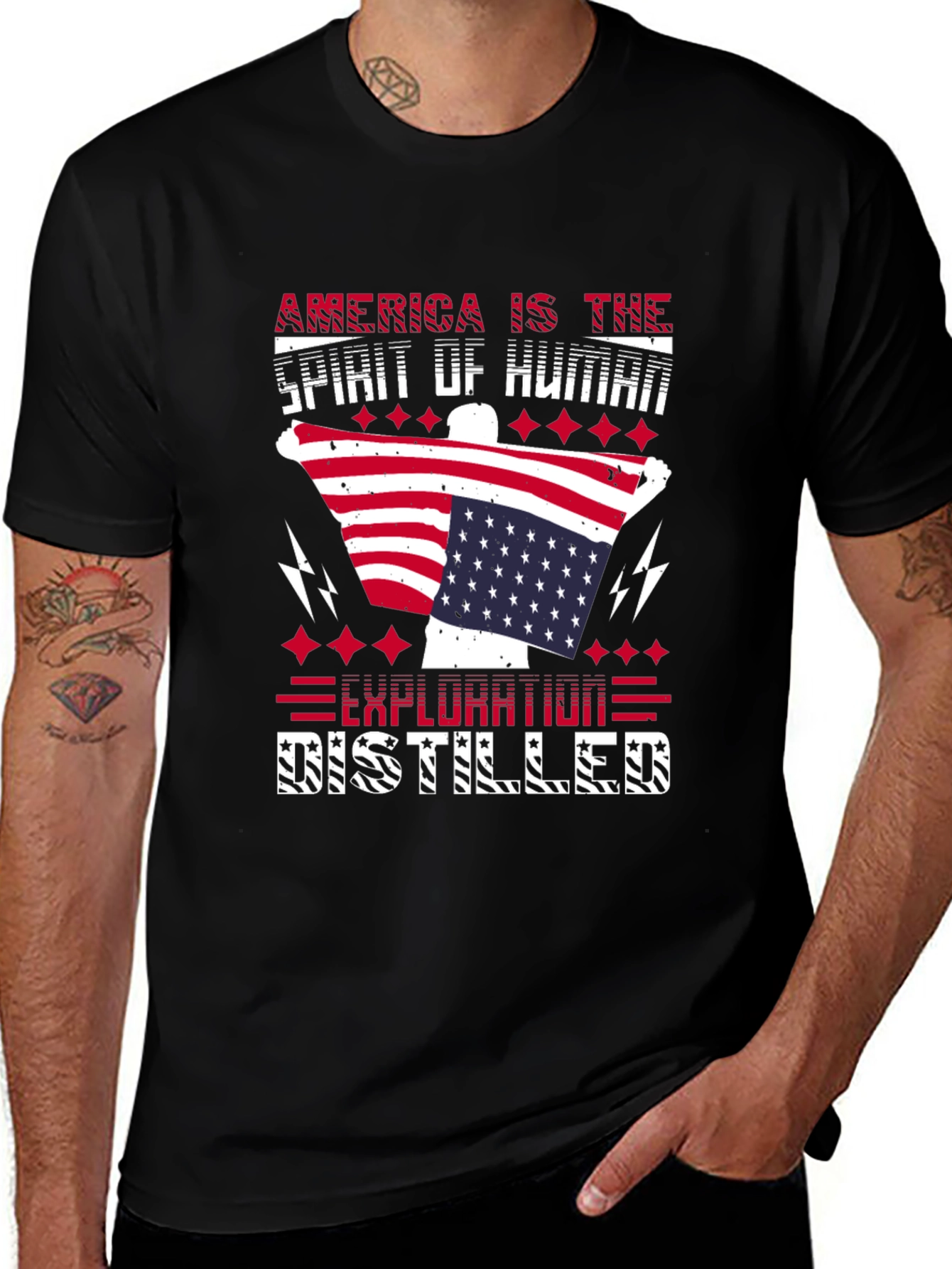 Patriotic America Exploration Distilled Graphic Tee