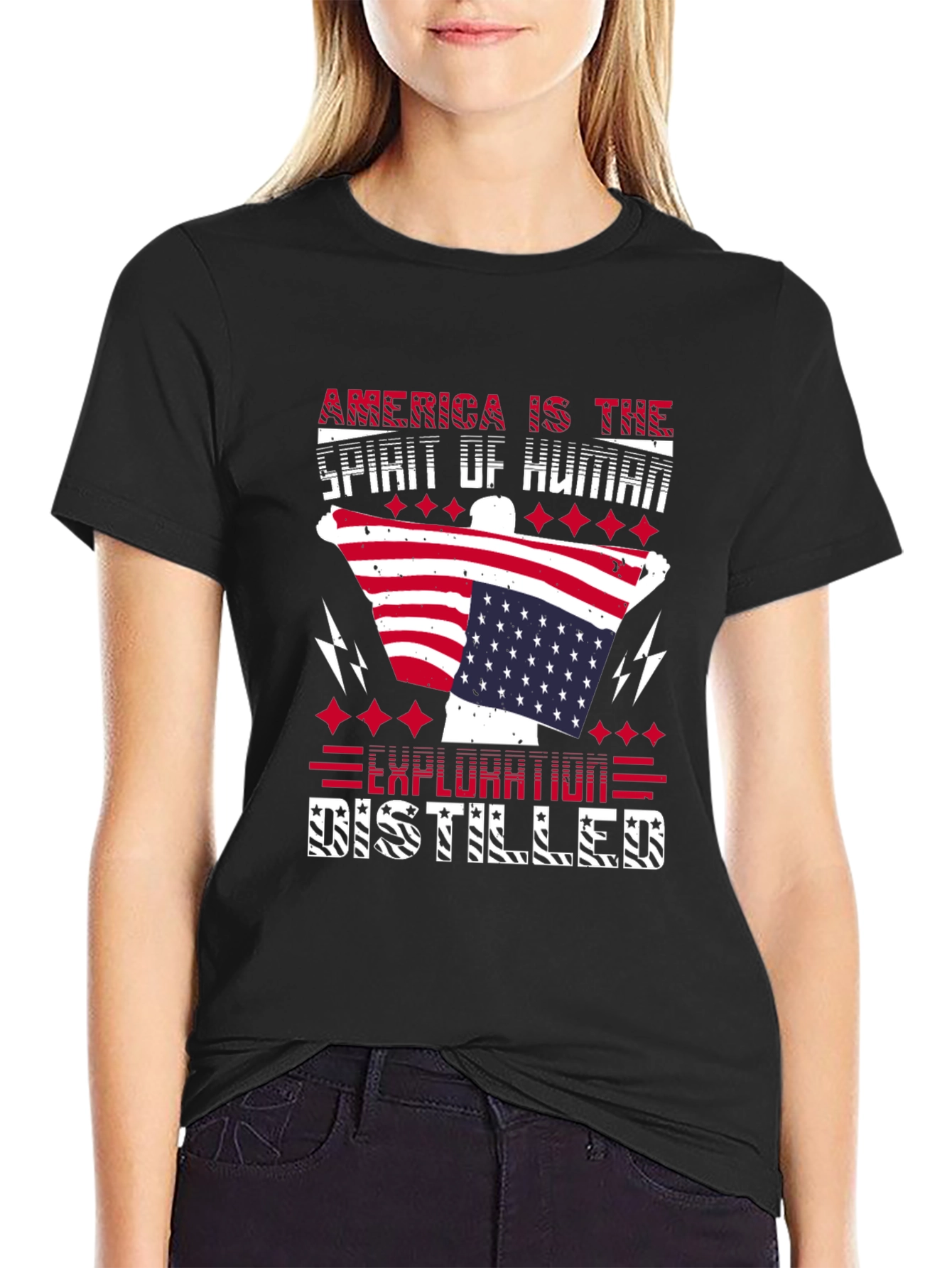 Patriotic America Exploration Distilled Graphic Tee