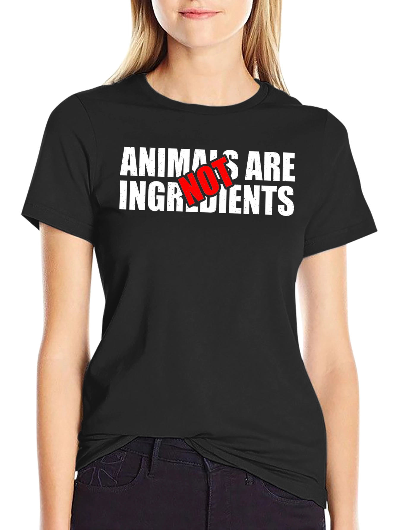 Animals Are Not Ingredients Vegan Statement T-Shirt