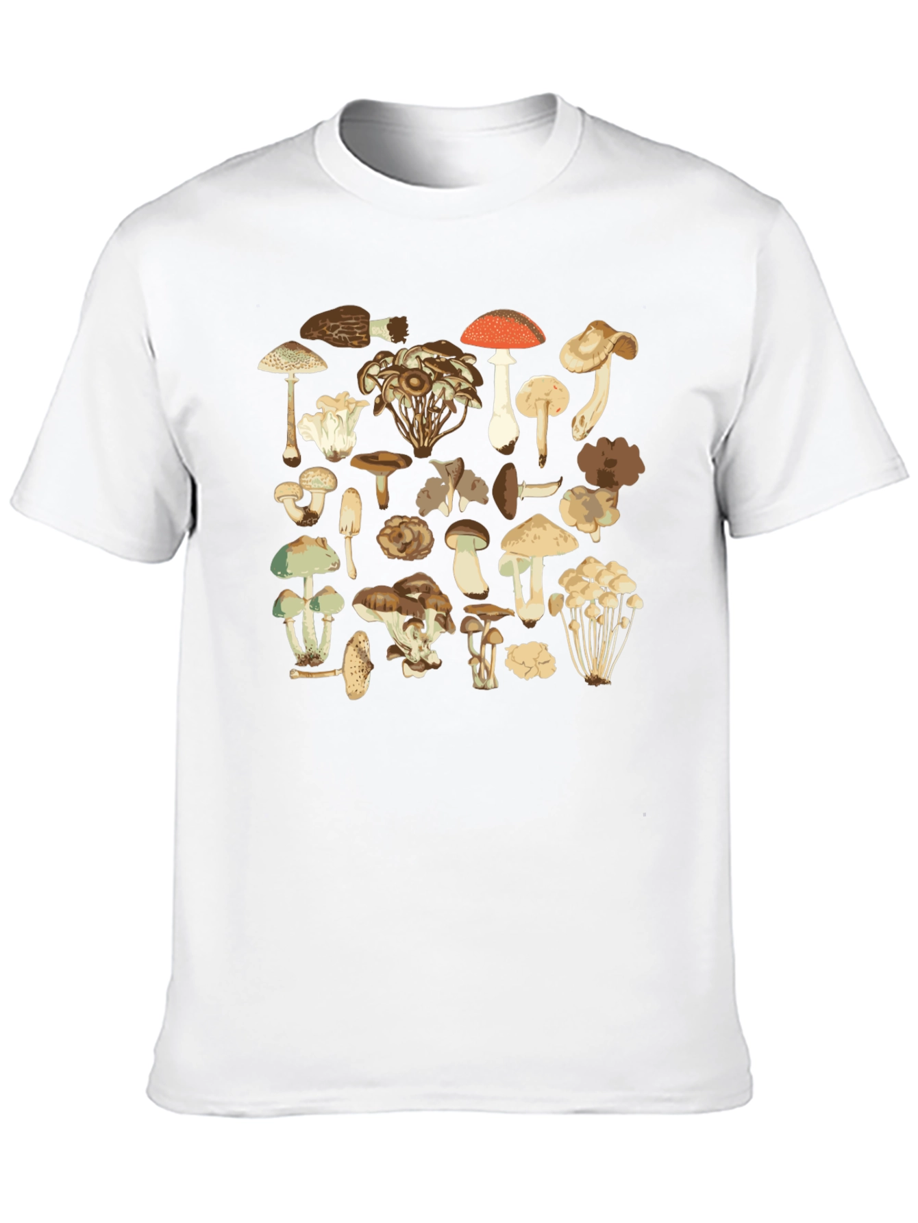 Mushroom Print T-Shirt - Nature Inspired Tee