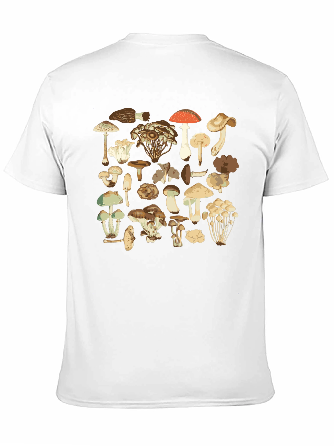 Mushroom Print T-Shirt - Nature Inspired Tee