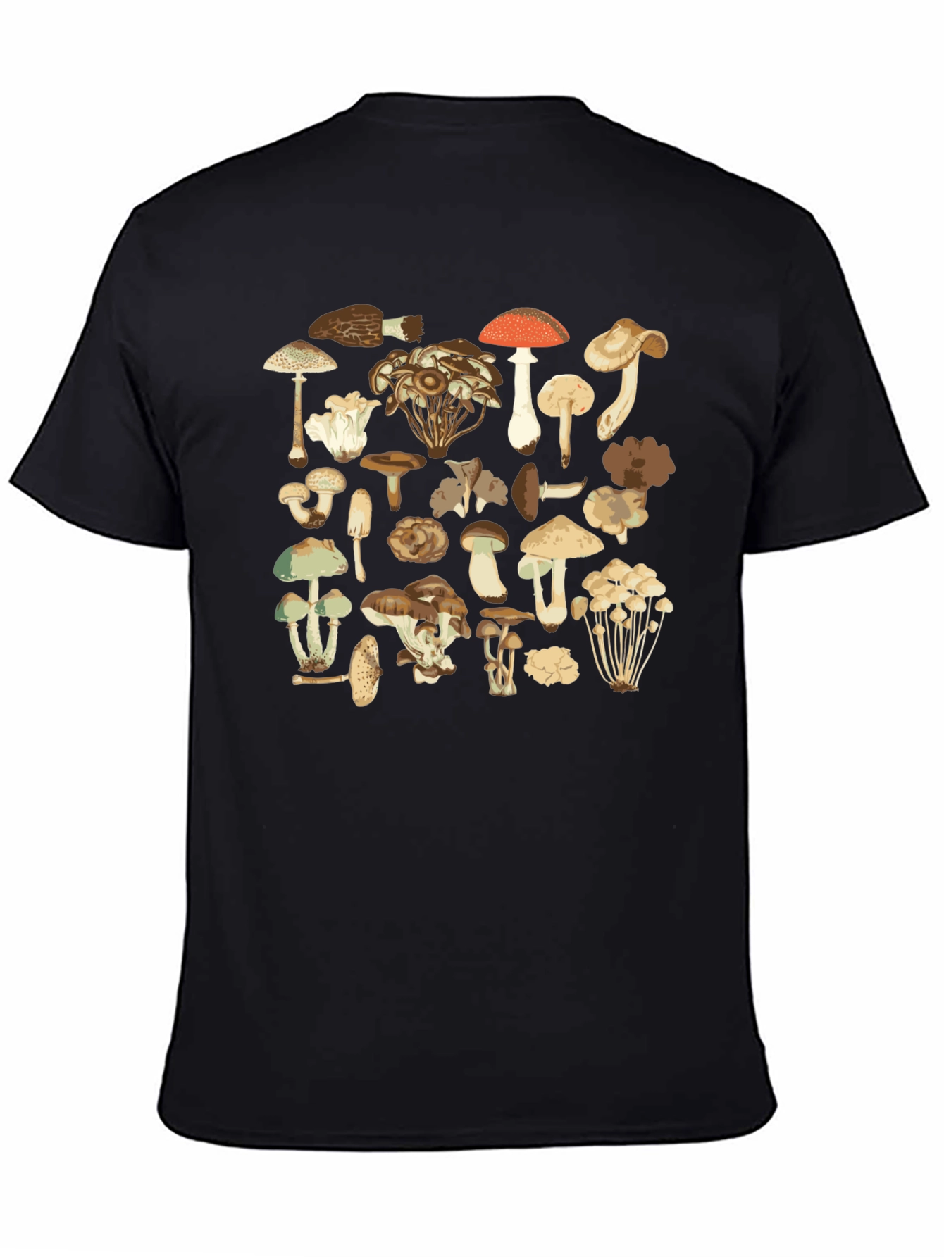 Mushroom Print T-Shirt - Nature Inspired Tee