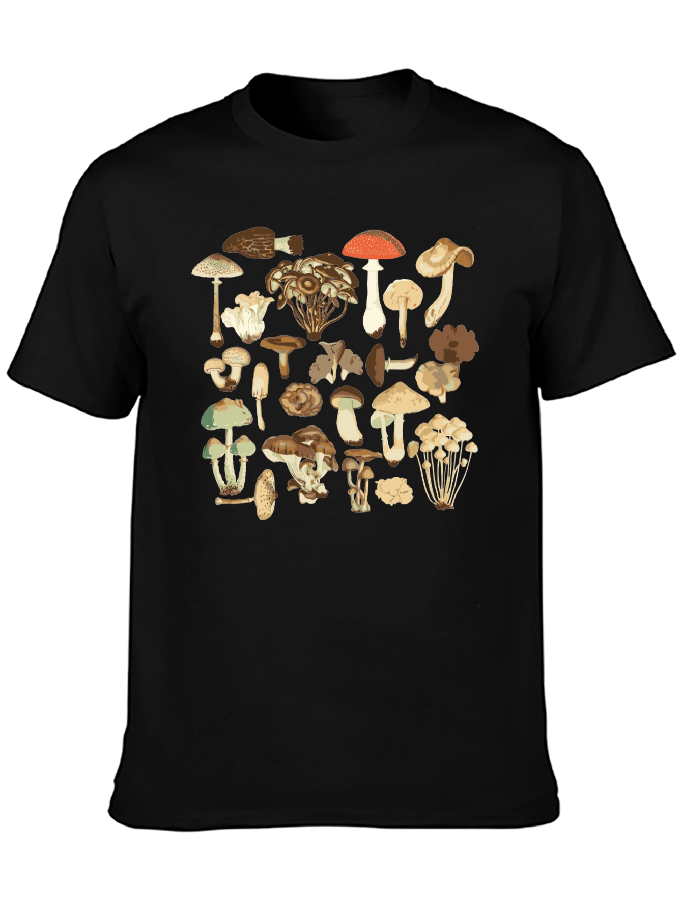 Mushroom Print T-Shirt - Nature Inspired Tee