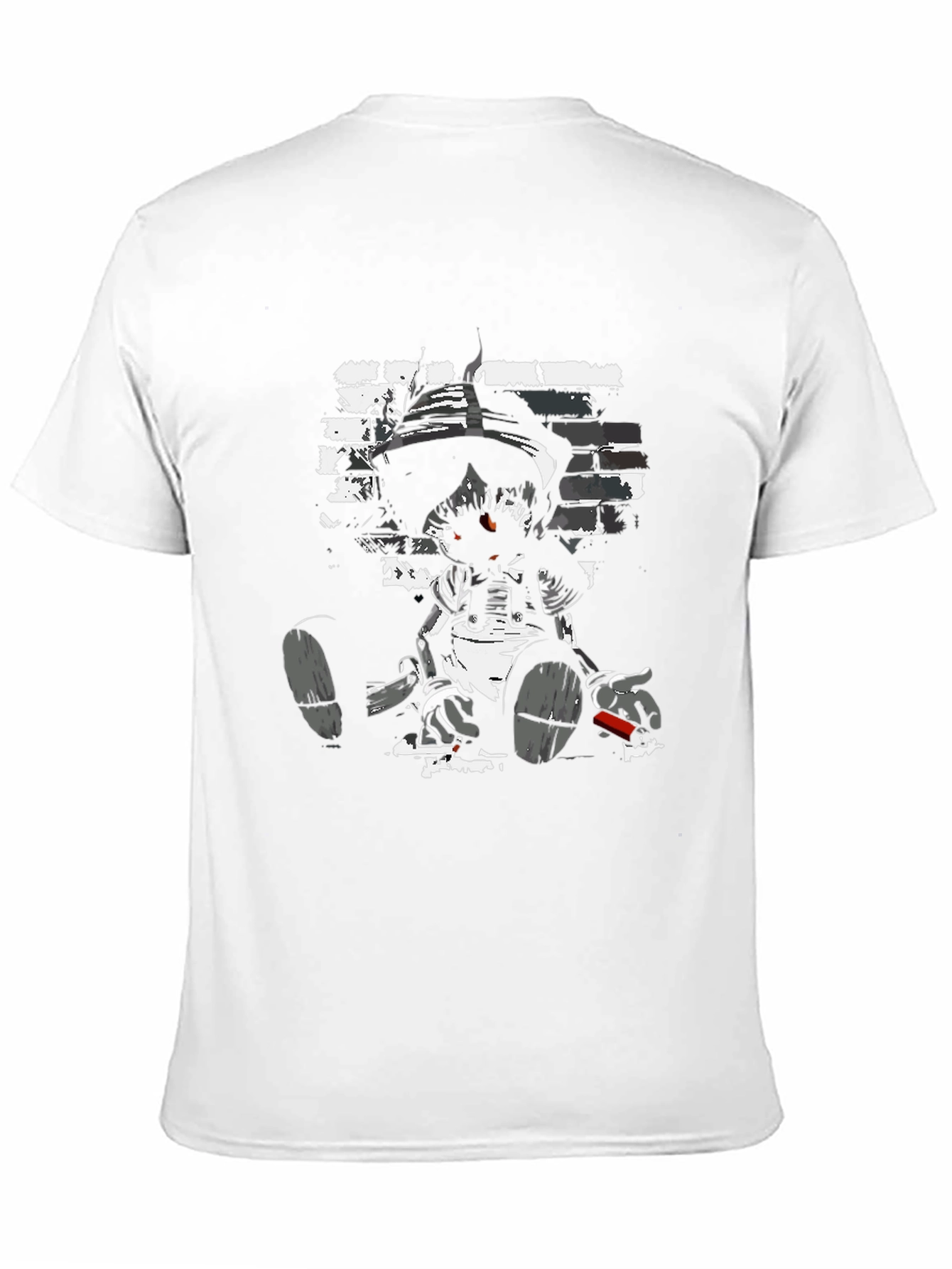 Edgy Cartoon Graphic Black T-Shirt