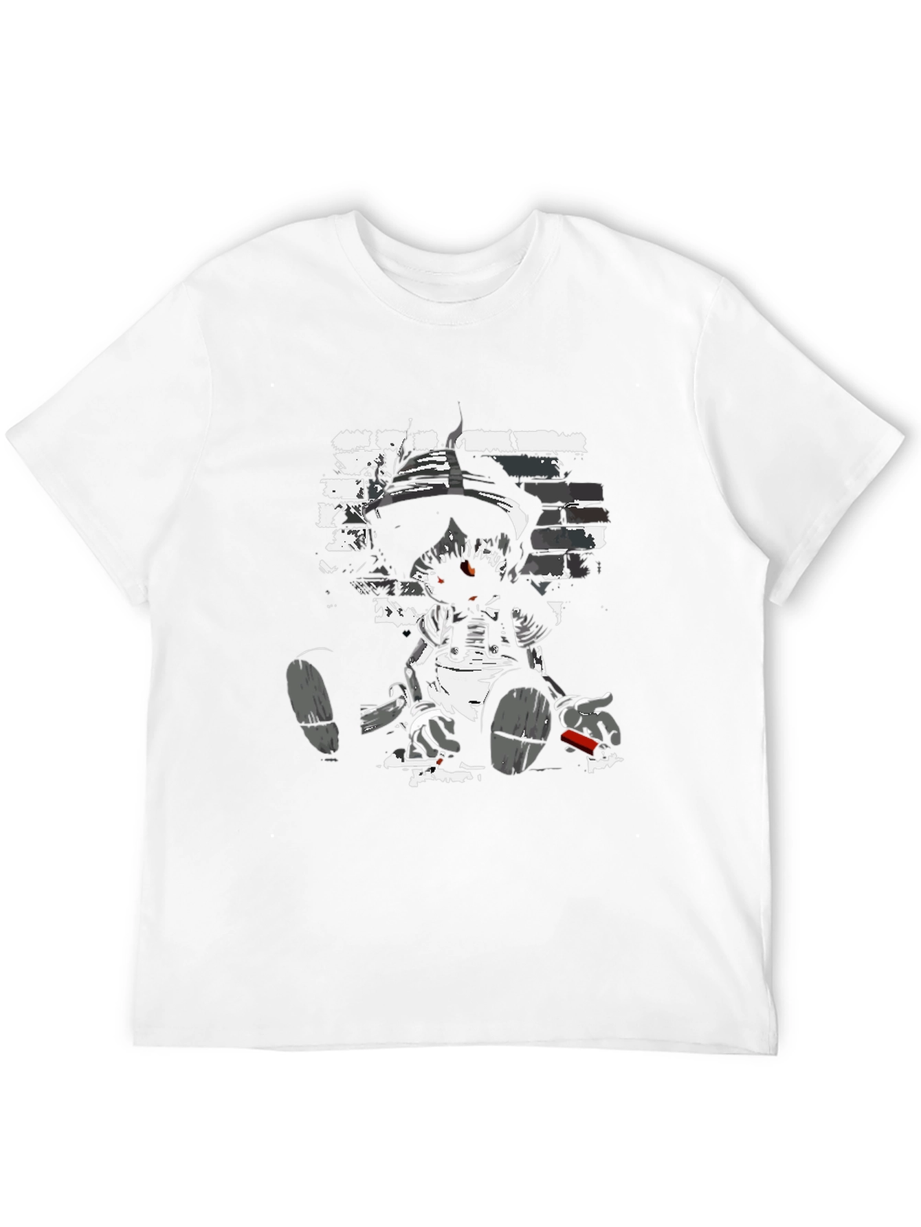 Edgy Cartoon Graphic Black T-Shirt