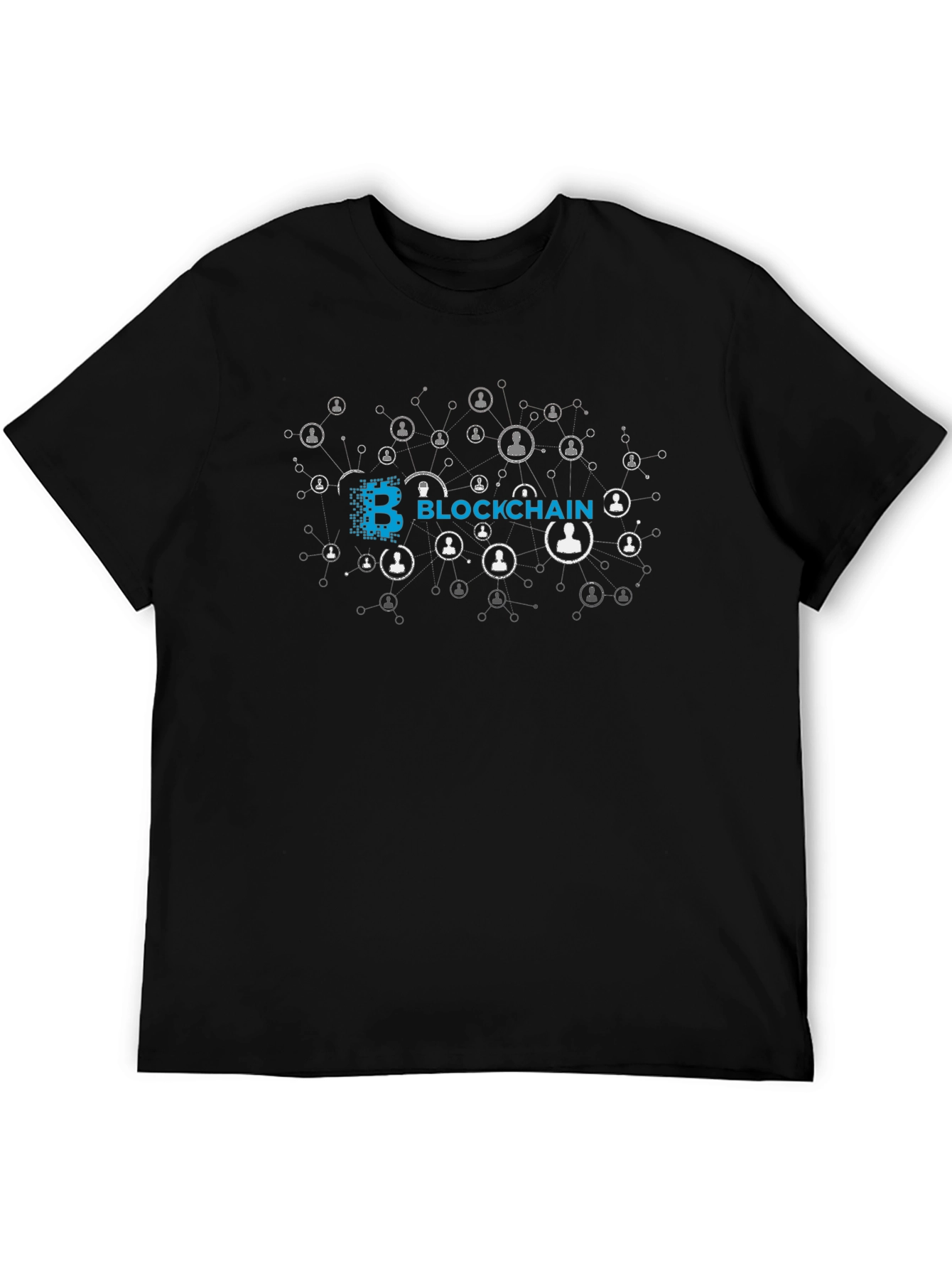 Blockchain Network Black Graphic Tee