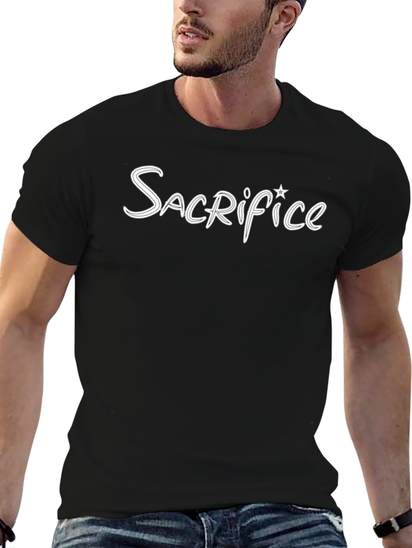 Sacrifice Graphic Black T-Shirt
