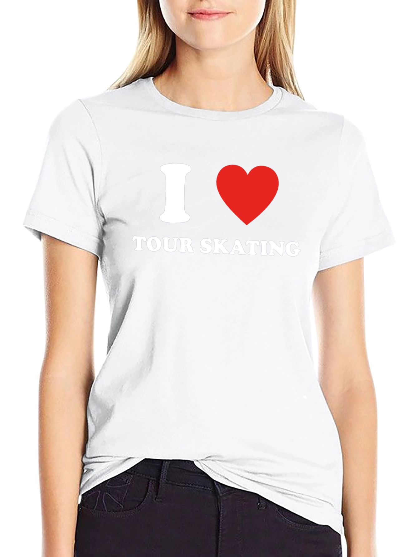 I Heart Tour Skating Graphic T-Shirt - Black
