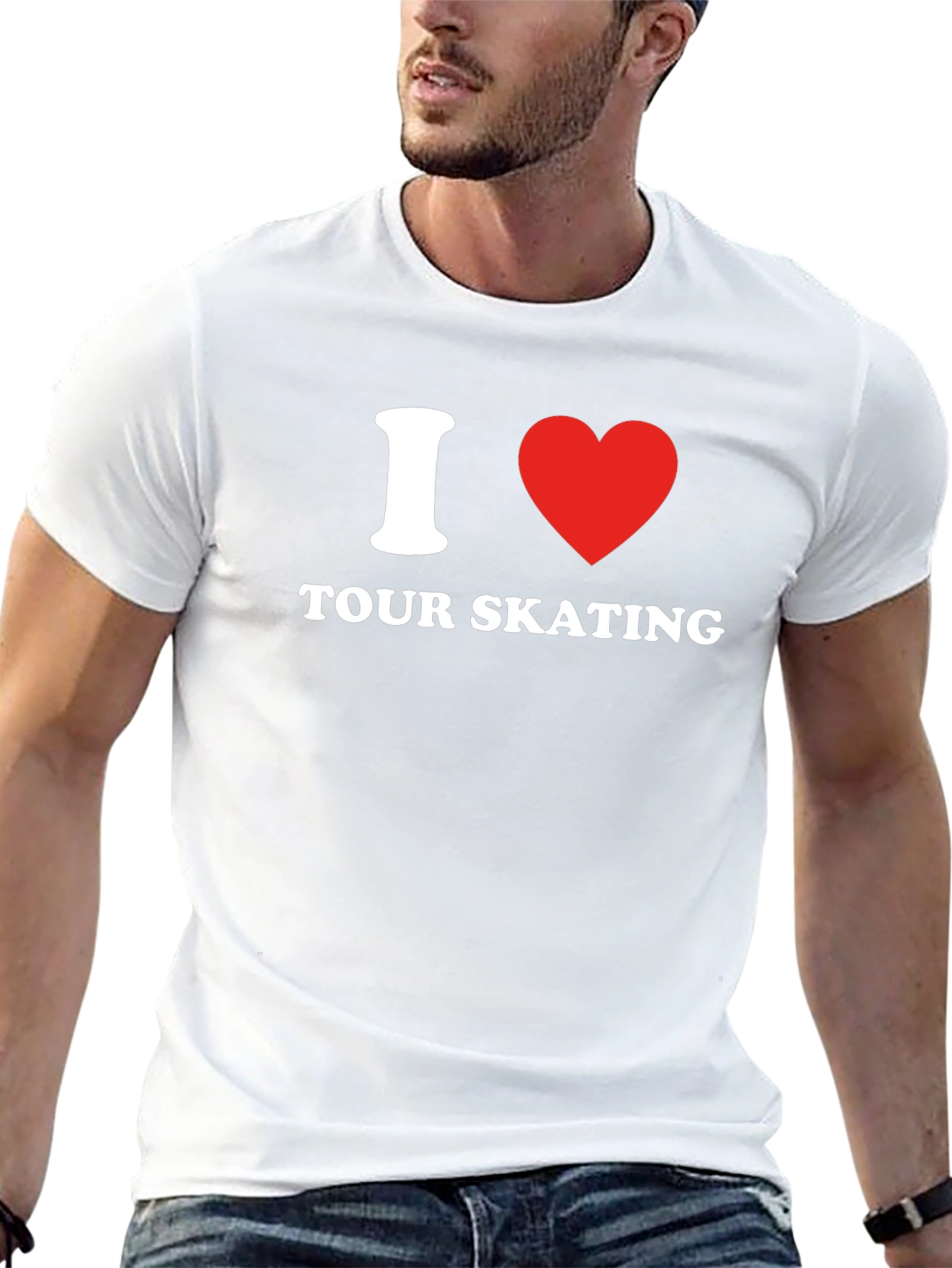 I Heart Tour Skating Graphic T-Shirt - Black