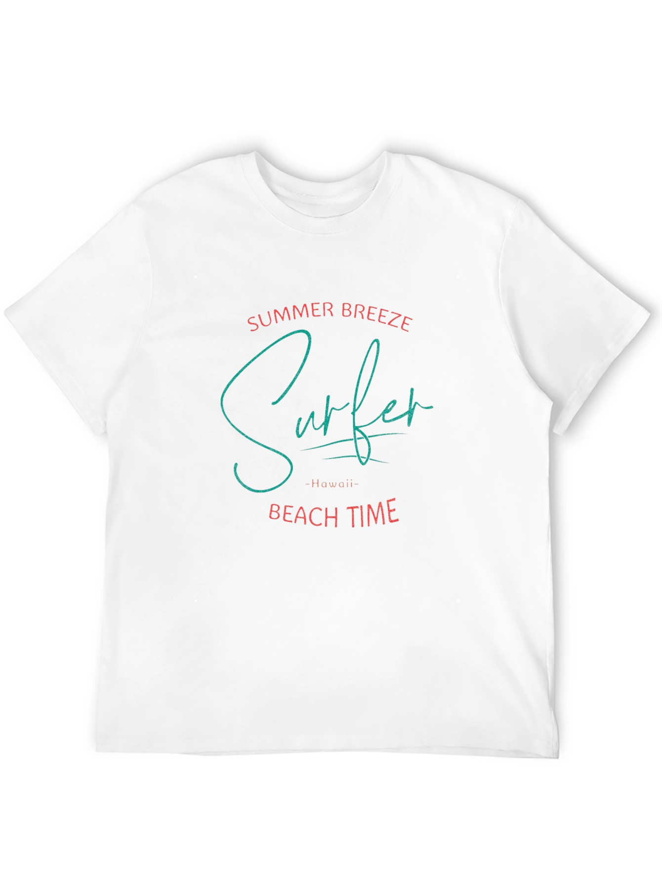Summer Surfer Beach Time Black T-Shirt