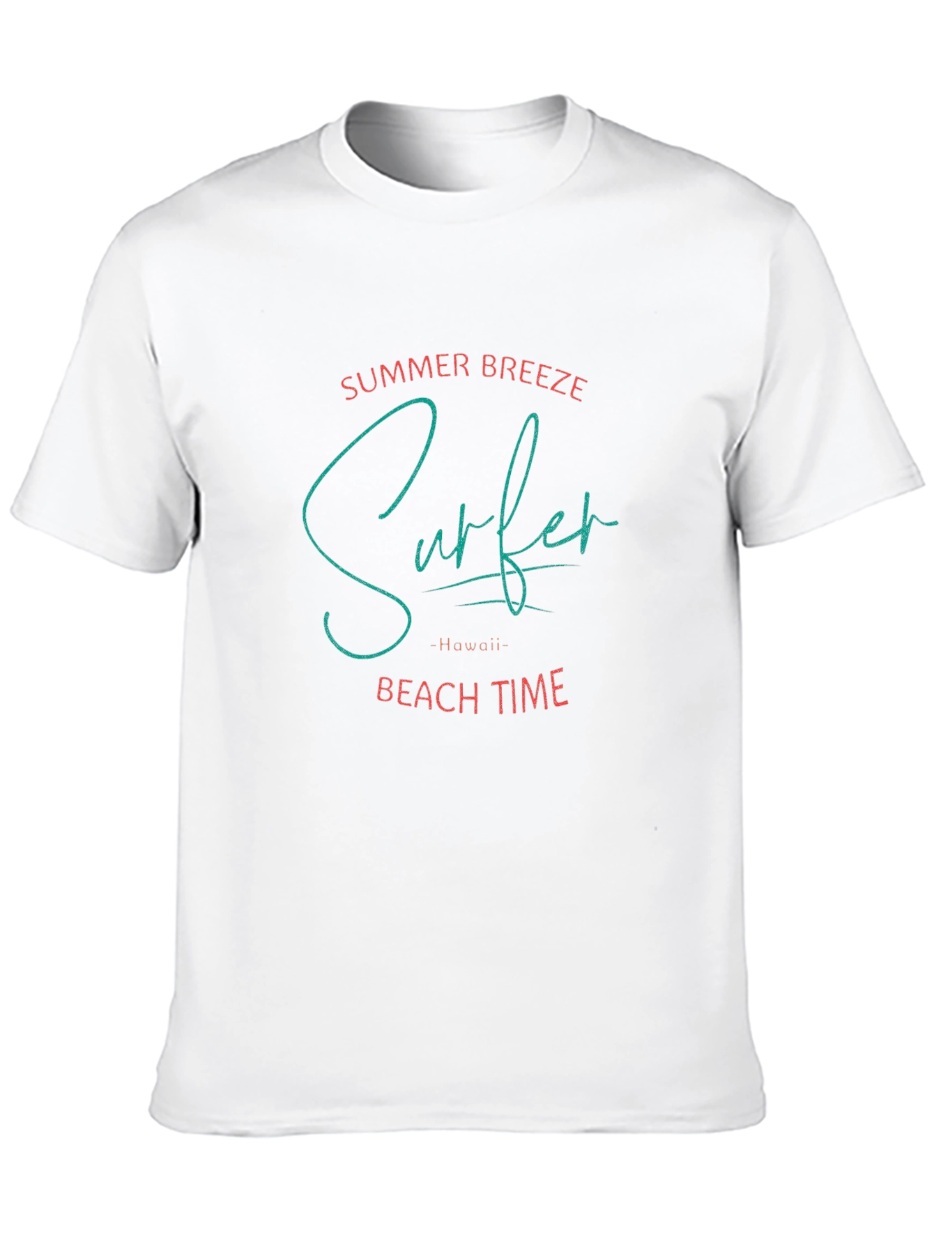 Summer Surfer Beach Time Black T-Shirt