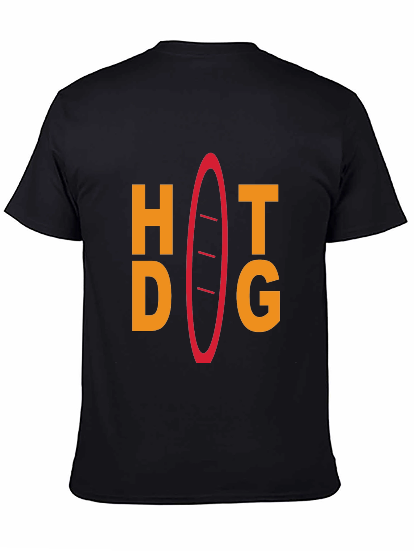 Hot Dog Graphic Tee - Unisex Black T-Shirt