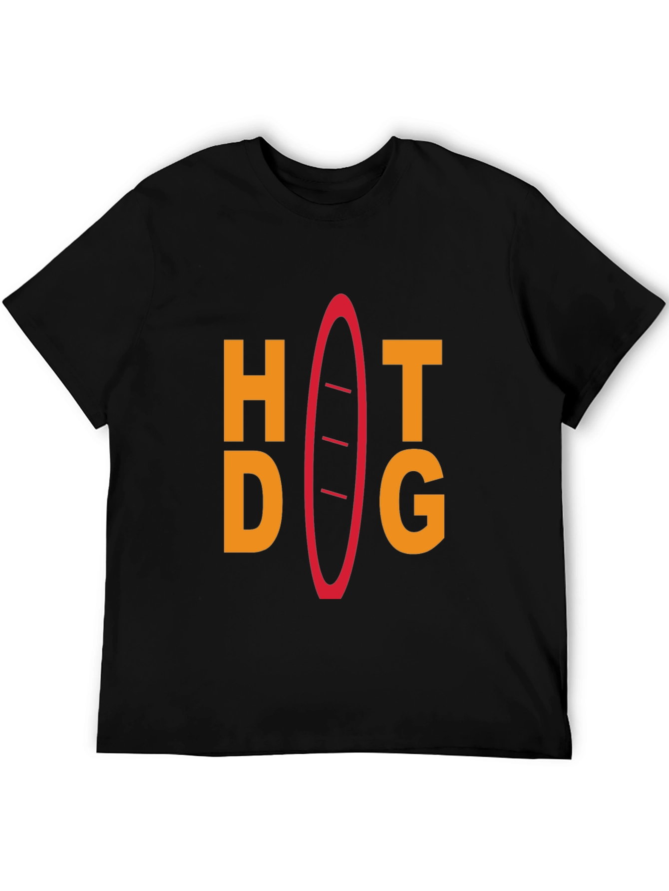 Hot Dog Graphic Tee - Unisex Black T-Shirt