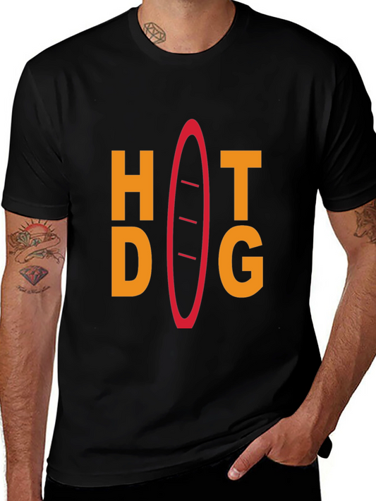 Hot Dog Graphic Tee - Unisex Black T-Shirt